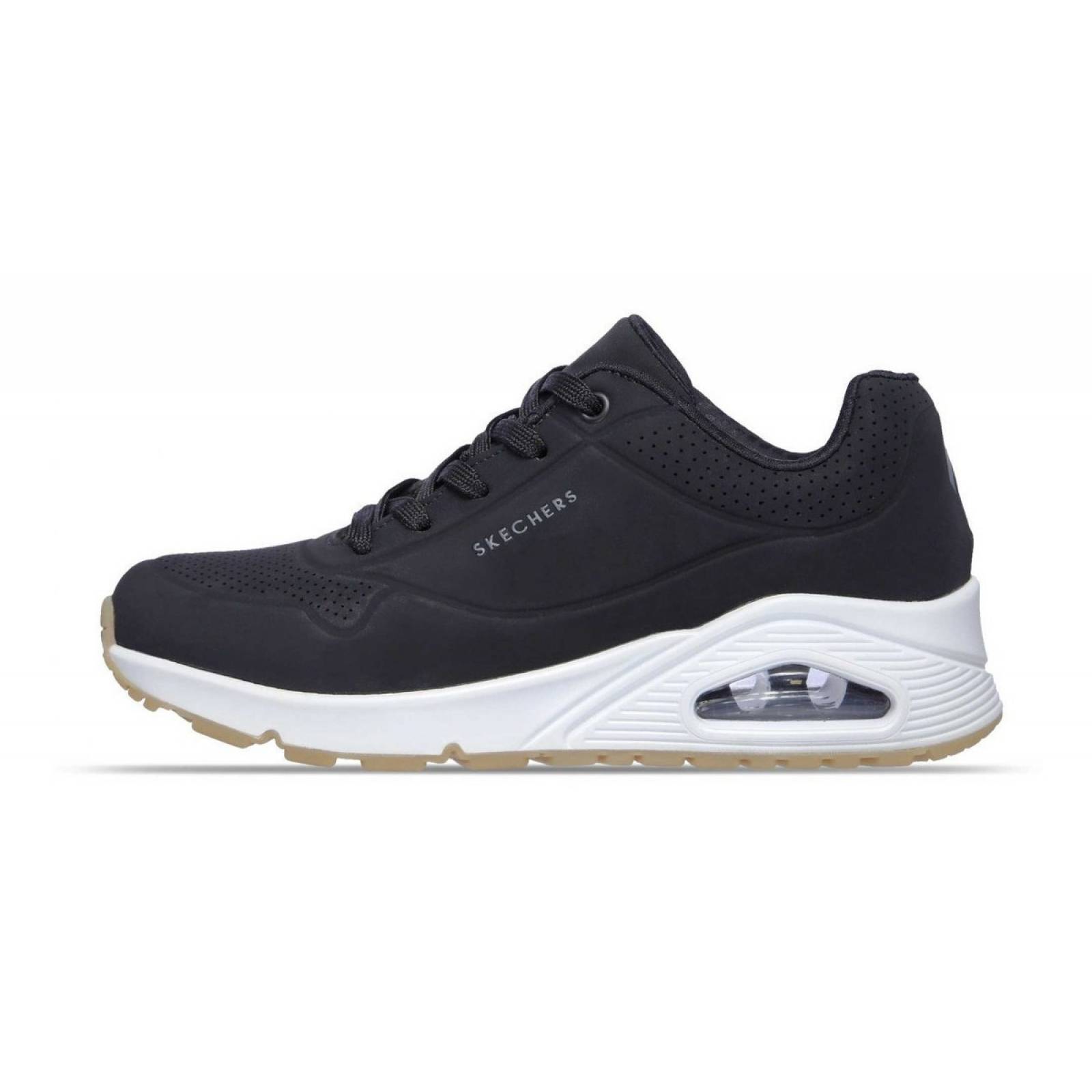 Tenis Skechers Uno Stand On Air Negro Blanco Para Hombre
