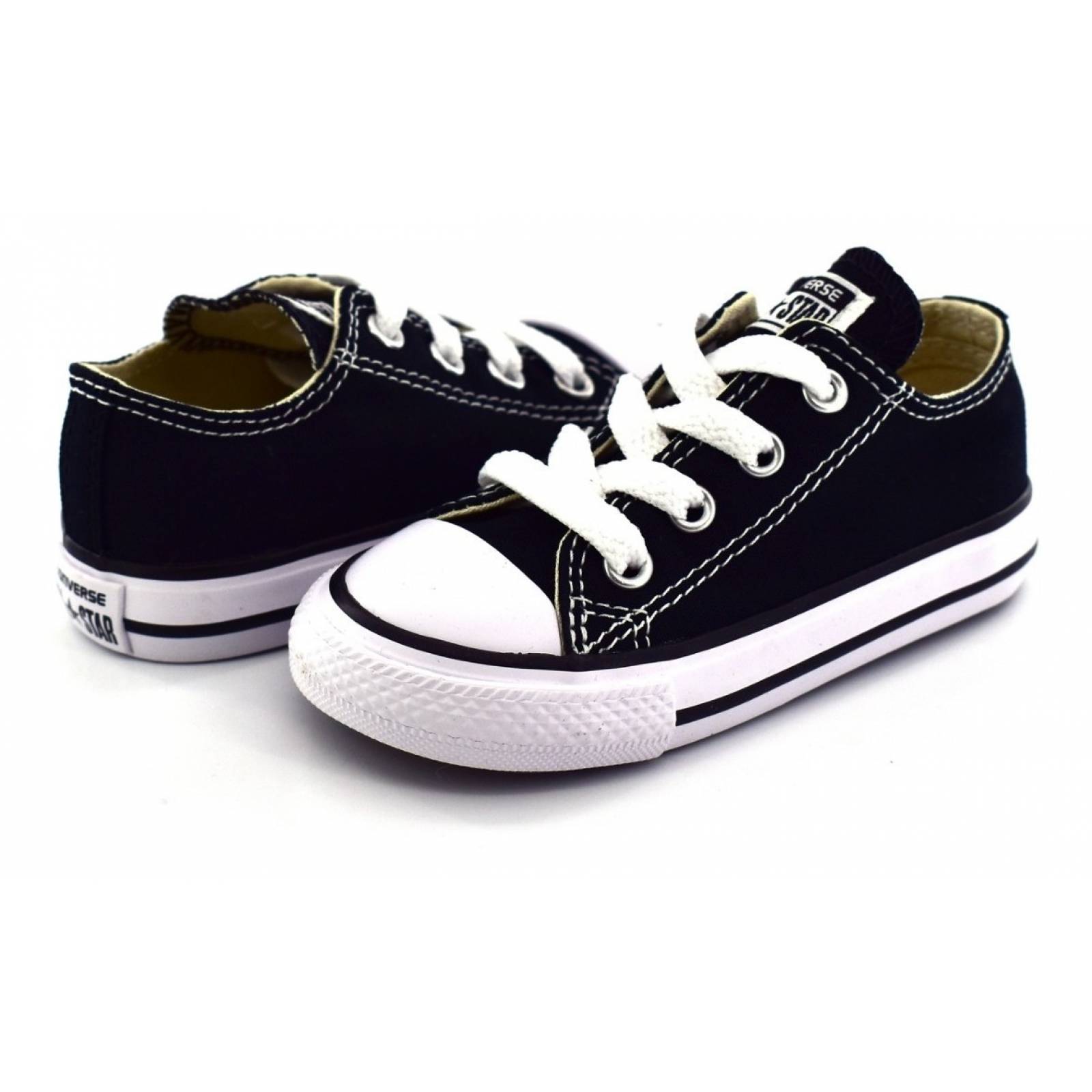 Tenis Converse Choclo Negro Clasico Niños bebé 7j235