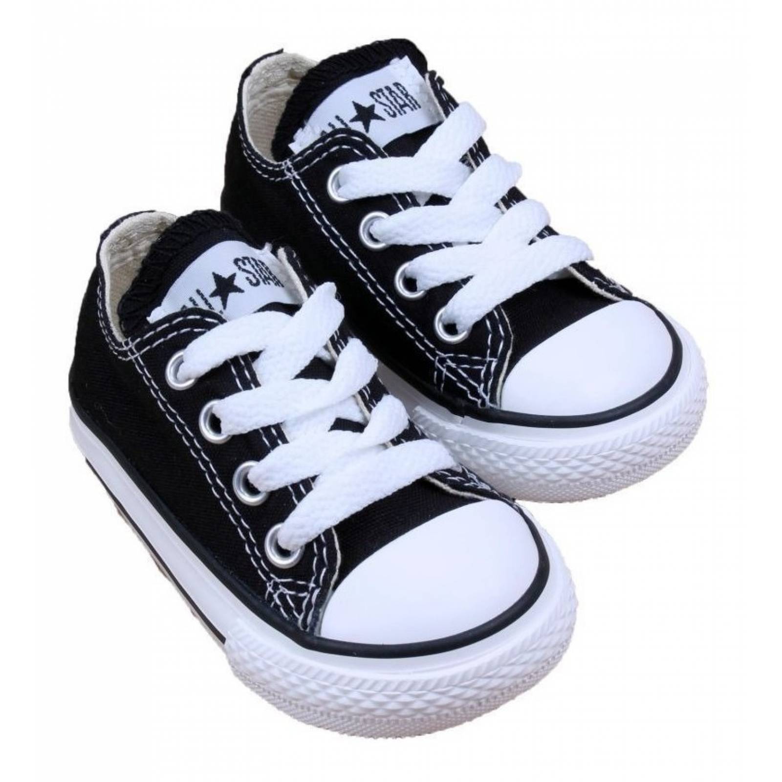 Tenis Converse Choclo Negro Clasico Niños bebé 7j235