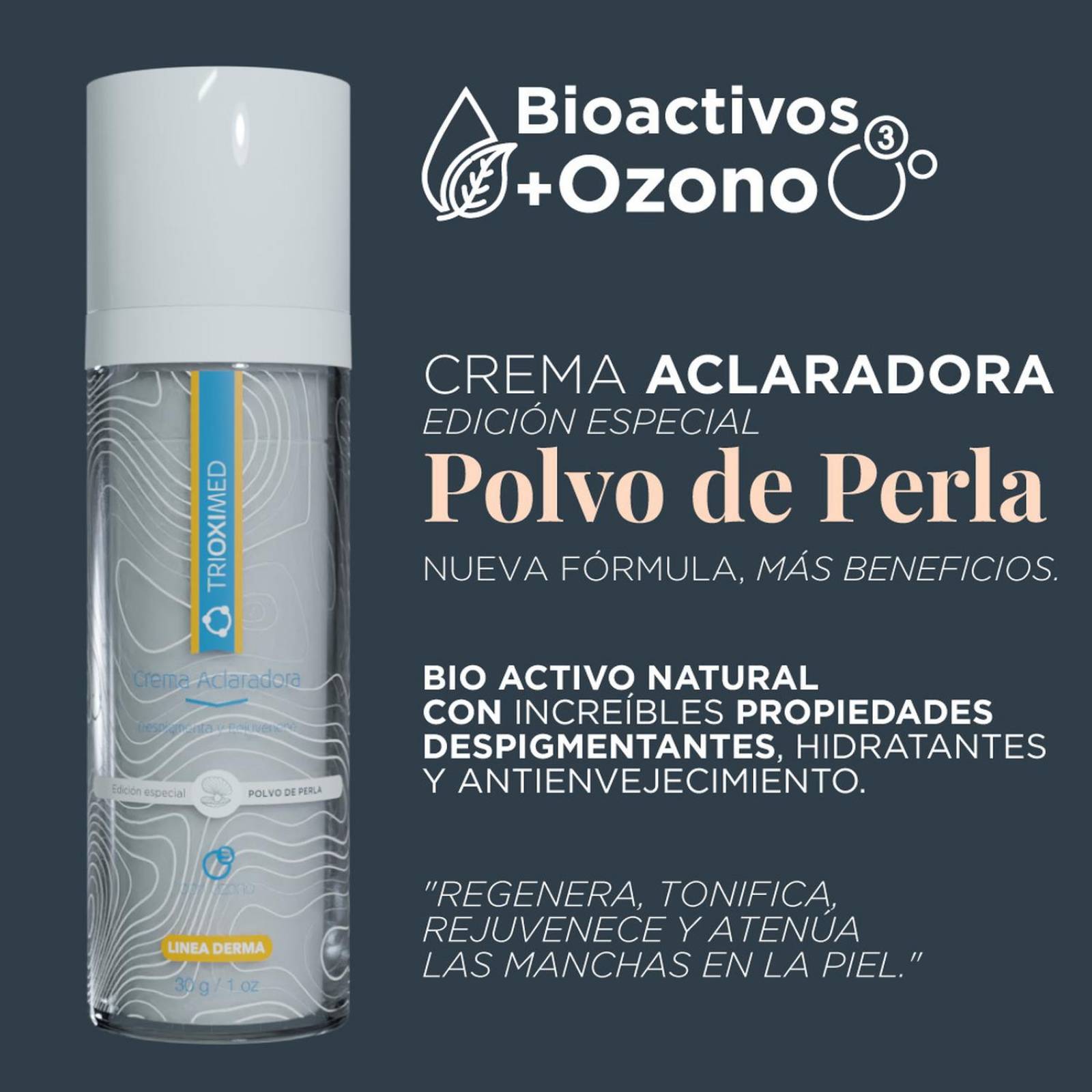 Trioximed - Crema Aclaradora 30 Gr Edición Polvo De Perla 