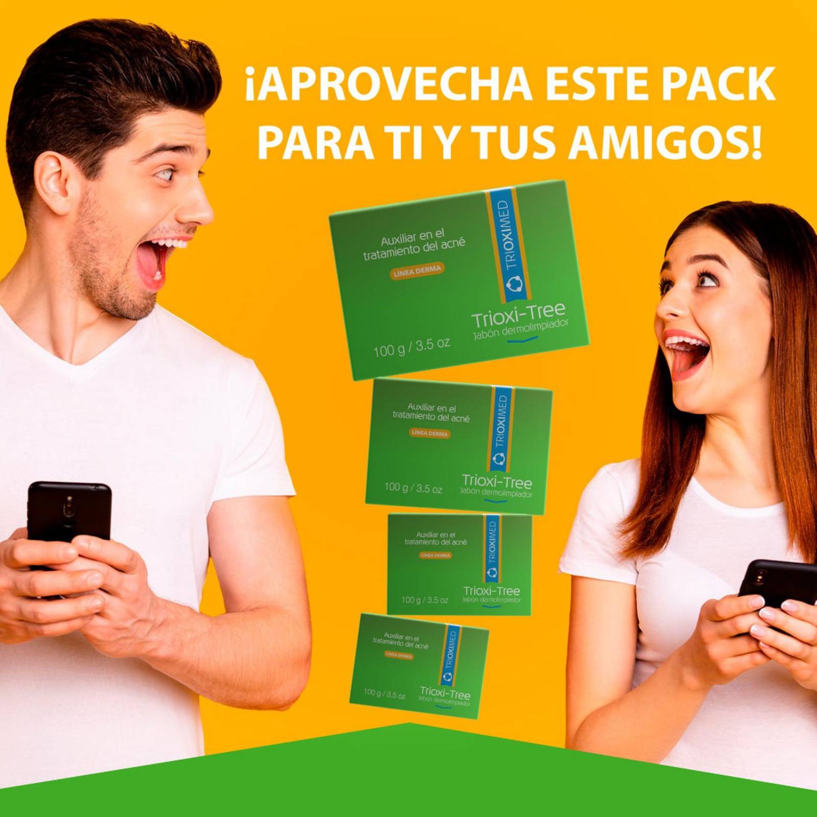 Trioxi-tree | Jabones Dermolimpiador Con Ozono | Pack 4 Pzas 