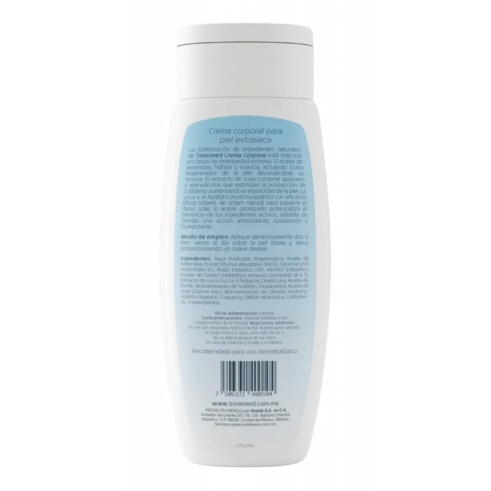 Crema Corporal Piel Extraseca Trioximed 375 Ml 