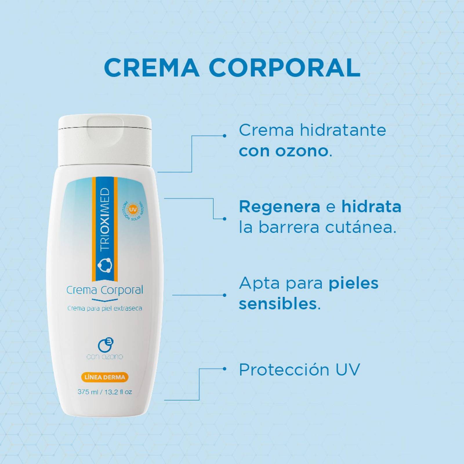 Crema Corporal Piel Extraseca Trioximed 375 Ml 