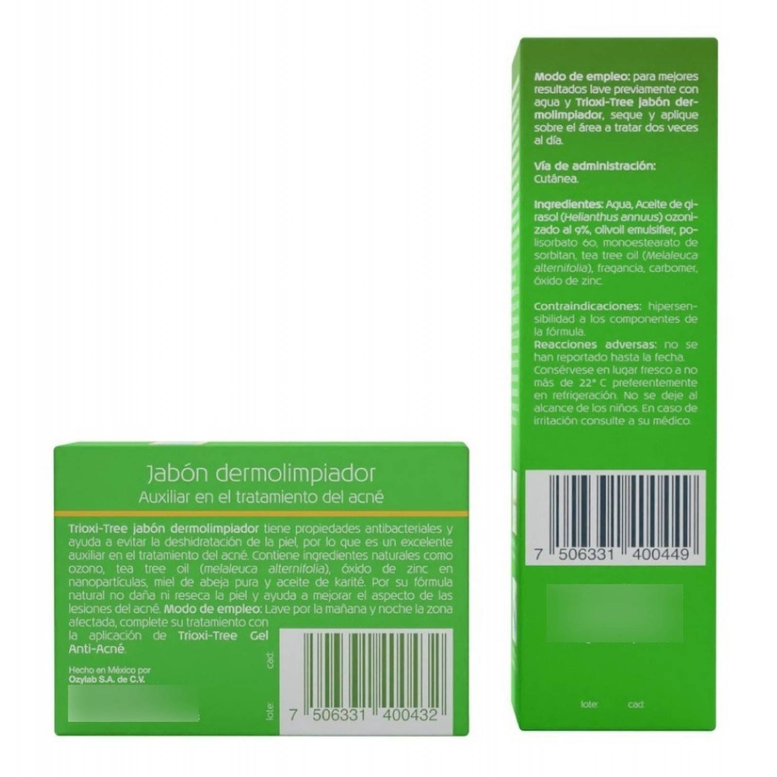Rutina Limpieza Skincare Jabón Y Gel Anti-acné Trioxi-tree