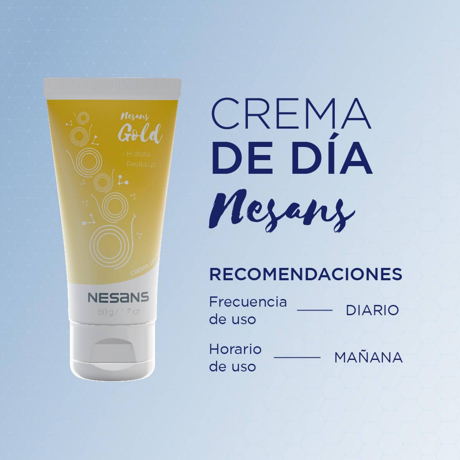 Crema De Día Ozono Nesans + 45 Años Gold 50 G 