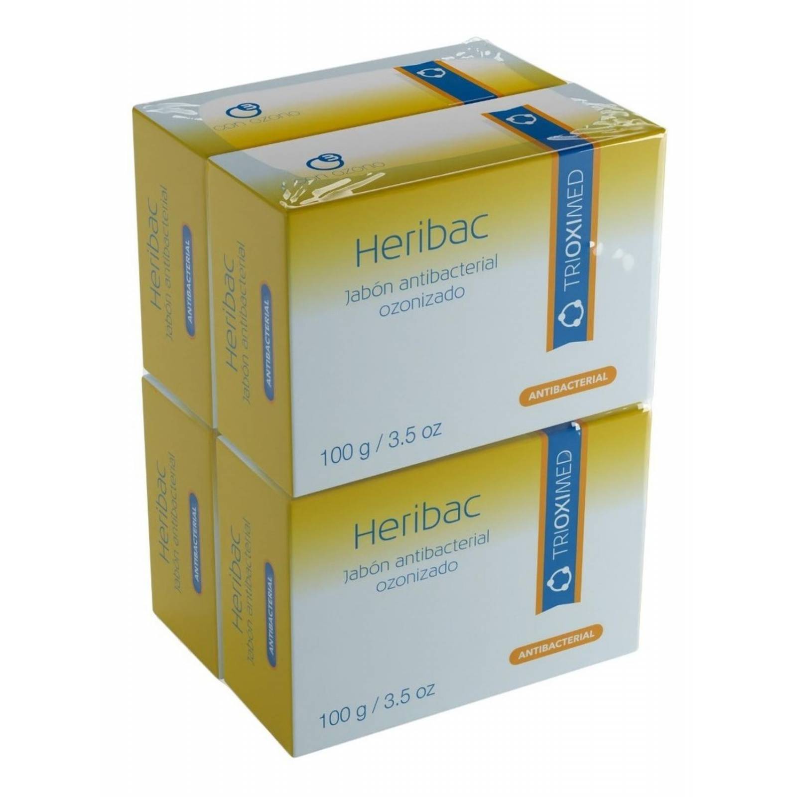 Trioximed | Heribac Jabones Con Ozono | Pack 4 Pzas 