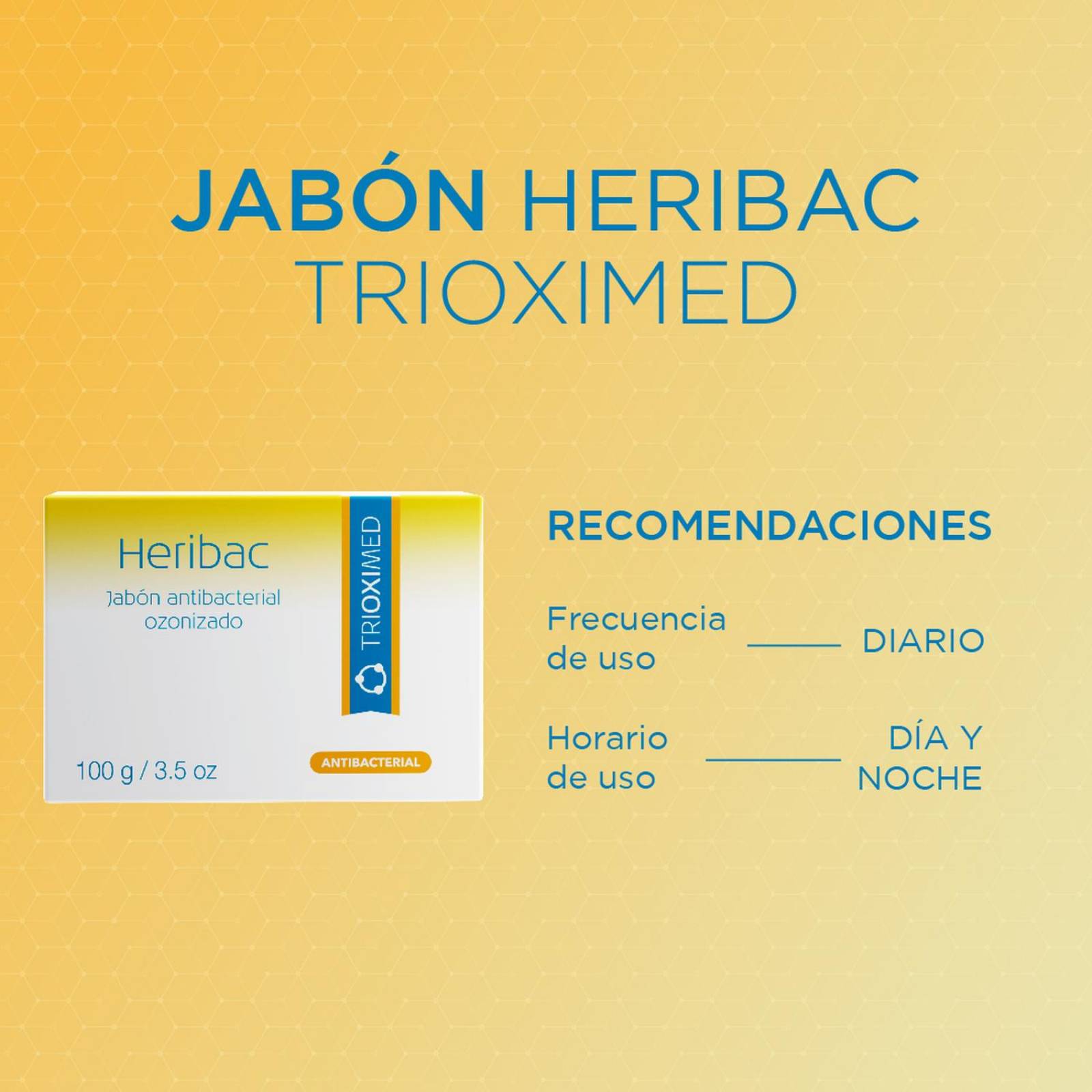 Trioximed | Heribac Jabones Con Ozono | Pack 4 Pzas 