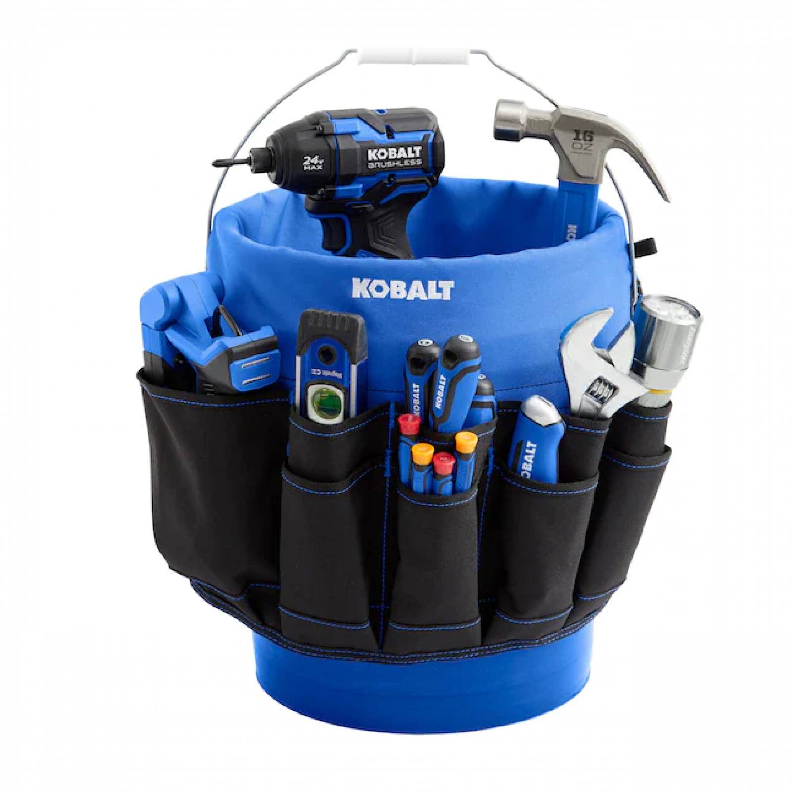 Organizador De Herramientas Cubeta Kobalt 26 bolsillos