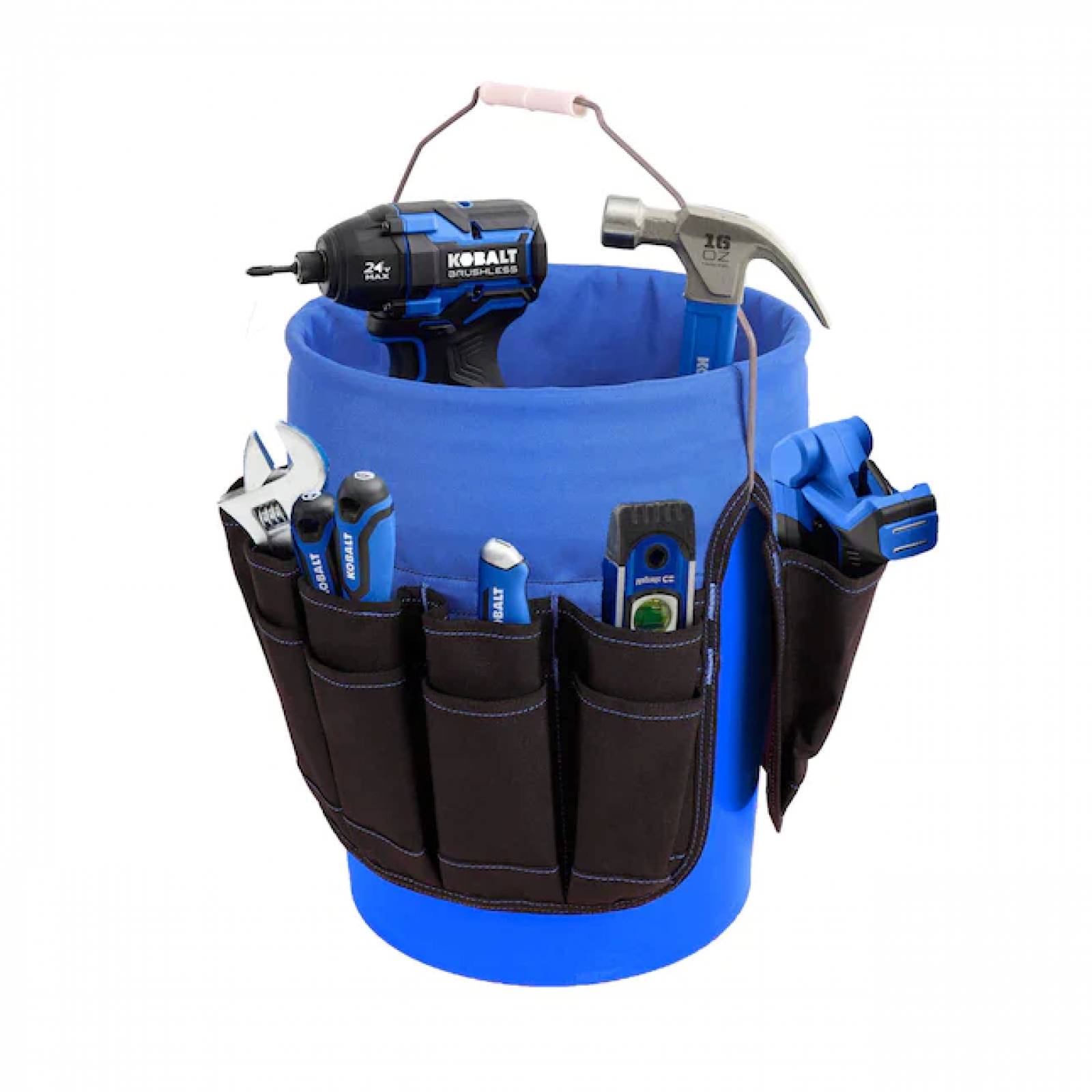 Organizador De Herramientas Cubeta Kobalt 26 bolsillos