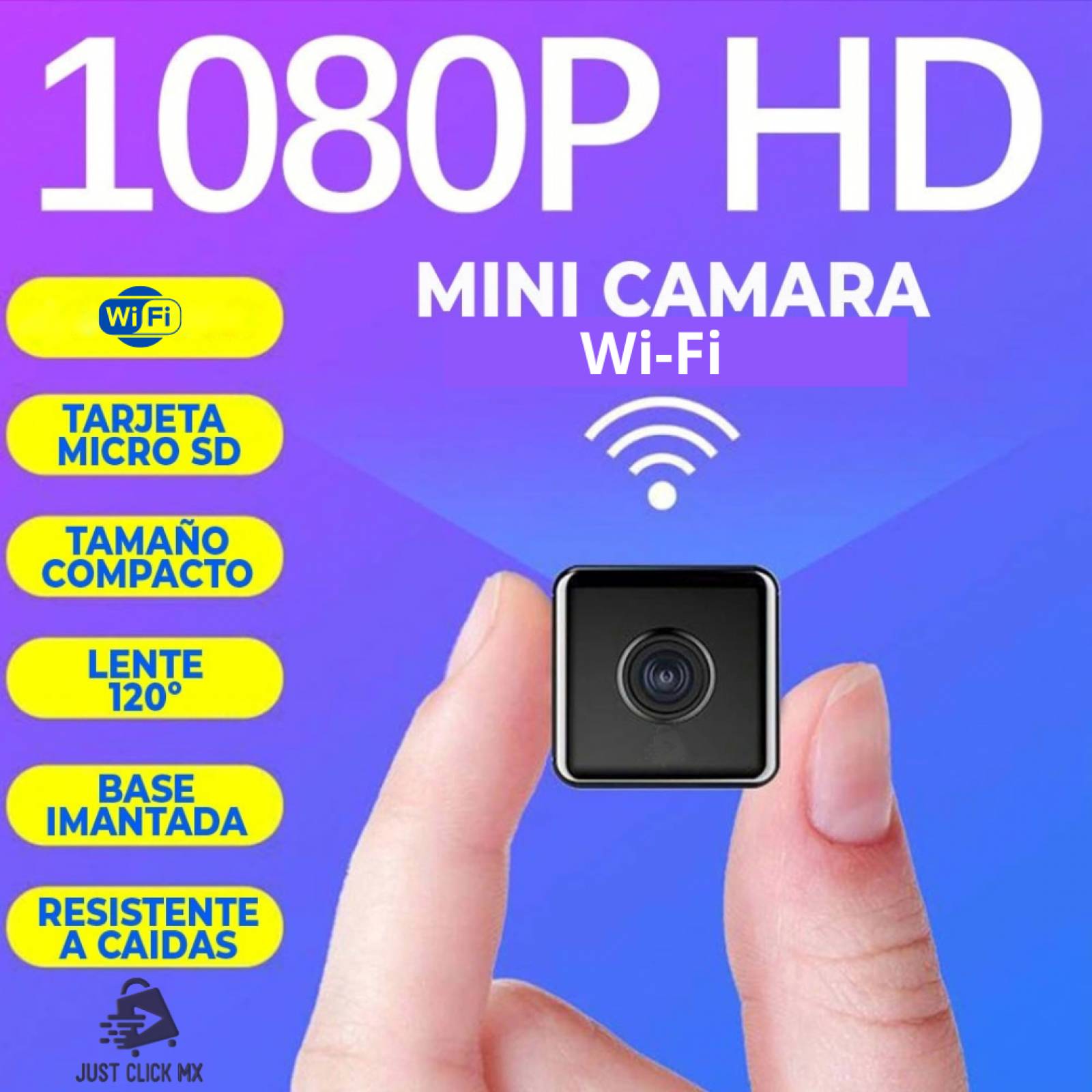 Súper Mini Cámara Espía Wifi Full HD Con Iman Batería Recargable