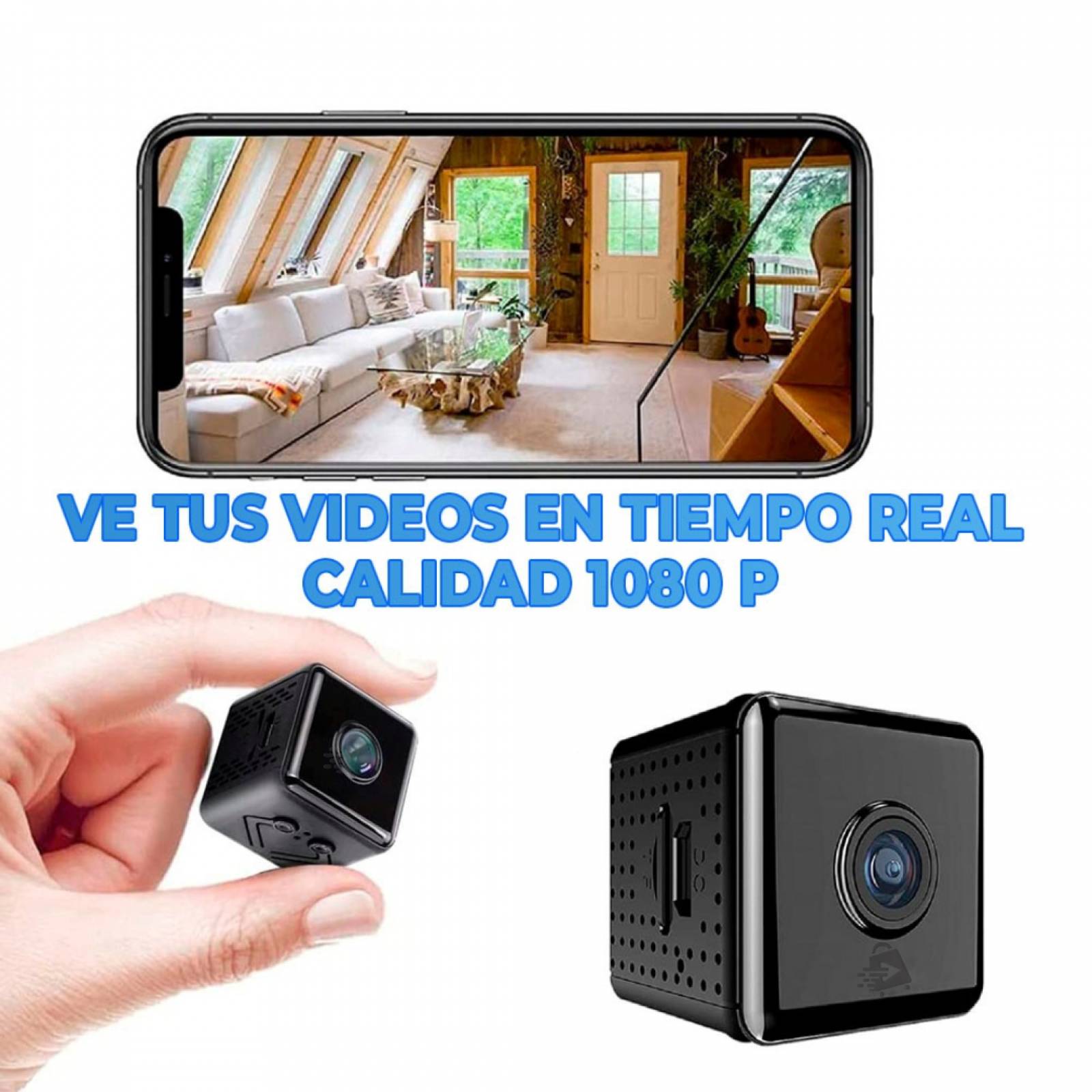 Súper Mini Cámara Espía Wifi Full HD Con Iman Batería Recargable