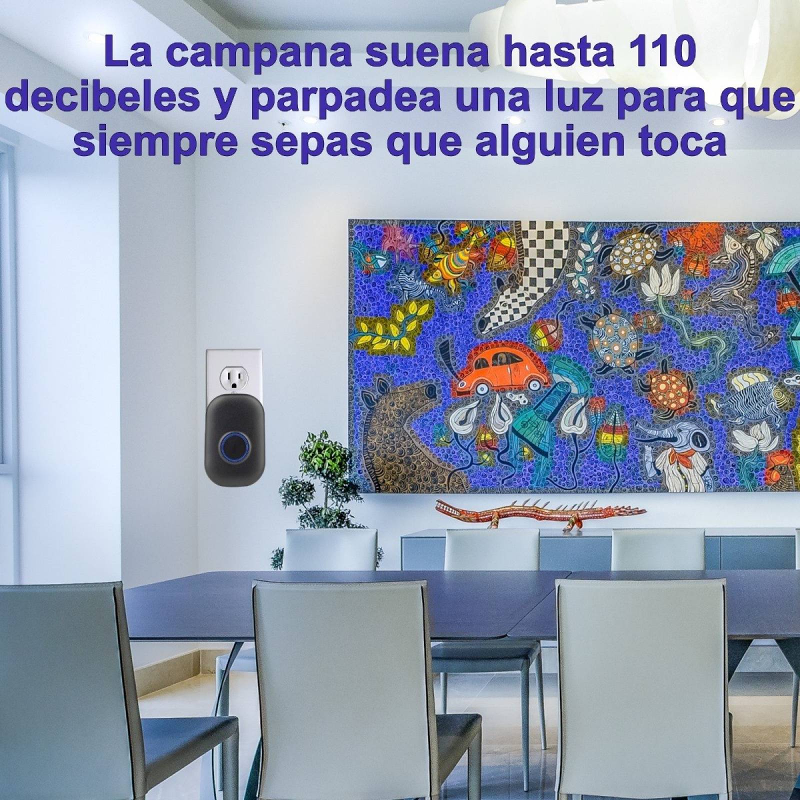 Timbre Inalámbrico Impermeable 1 Transmisor 1 Receptor 300m