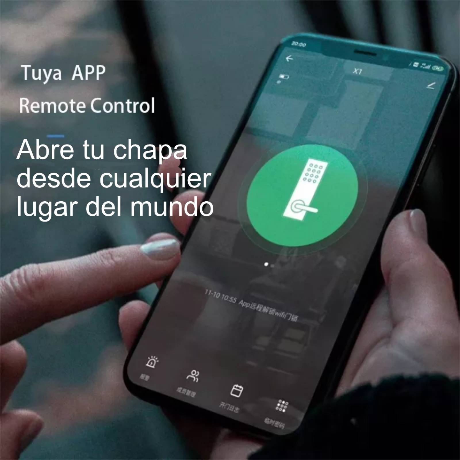 Cerradura Inteligente Wifi Ap Apertura Remota Huella Digital