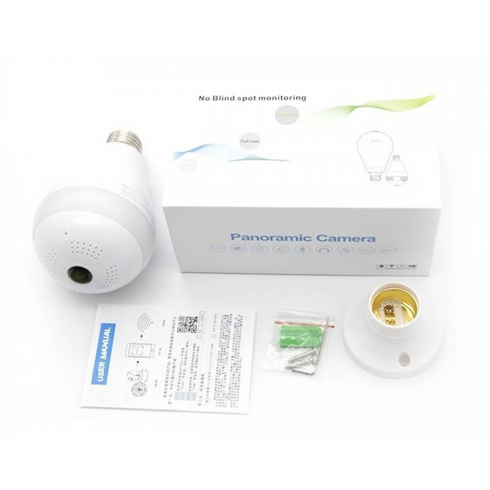 Cámara Foco Espia Wifi Ultra Hd Visión Nocturna De 3mp 360