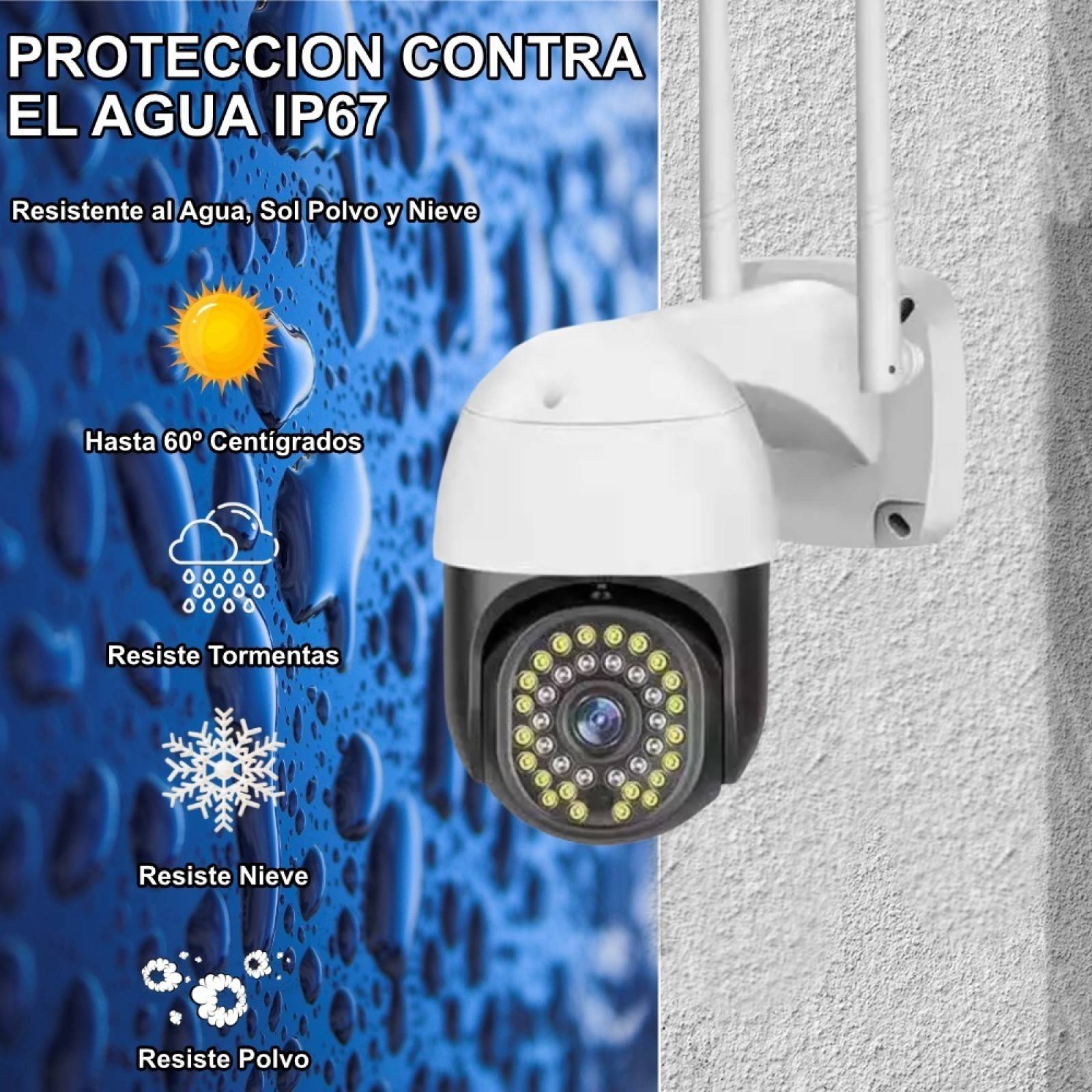 Camara Ip Exterior Wifi Robot Ptz Full Hd 1080p 2mp 360grado