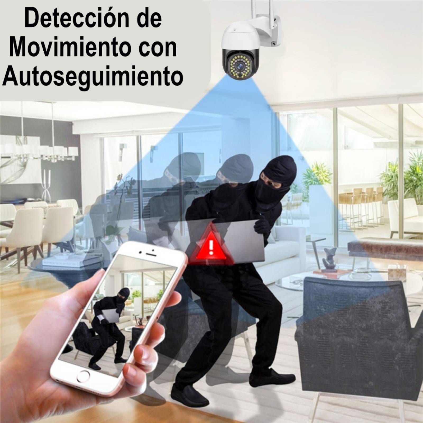 Camara Ip Exterior Wifi Robot Ptz Full Hd 1080p 2mp 360grado