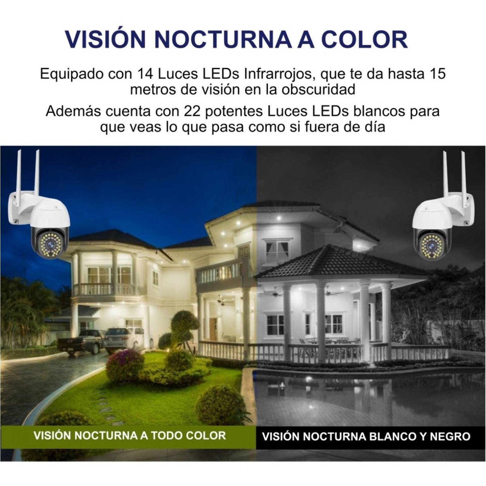 Camara Ip Exterior Wifi Robot Ptz Full Hd 1080p 2mp 360grado