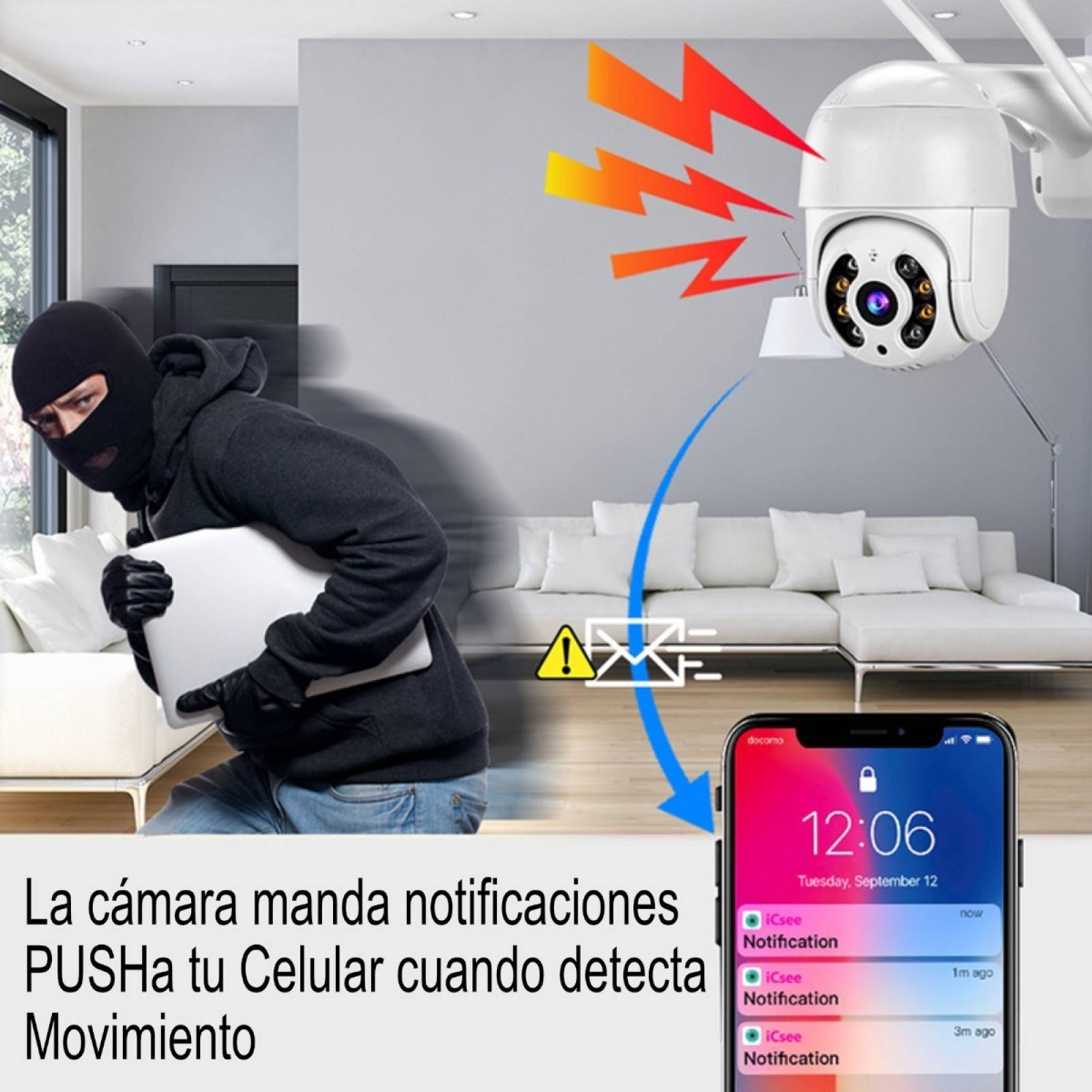 Camara Ip Wifi Vigilancia 5mp Ultra Hd Ptz Icsee Ovnif Rj45