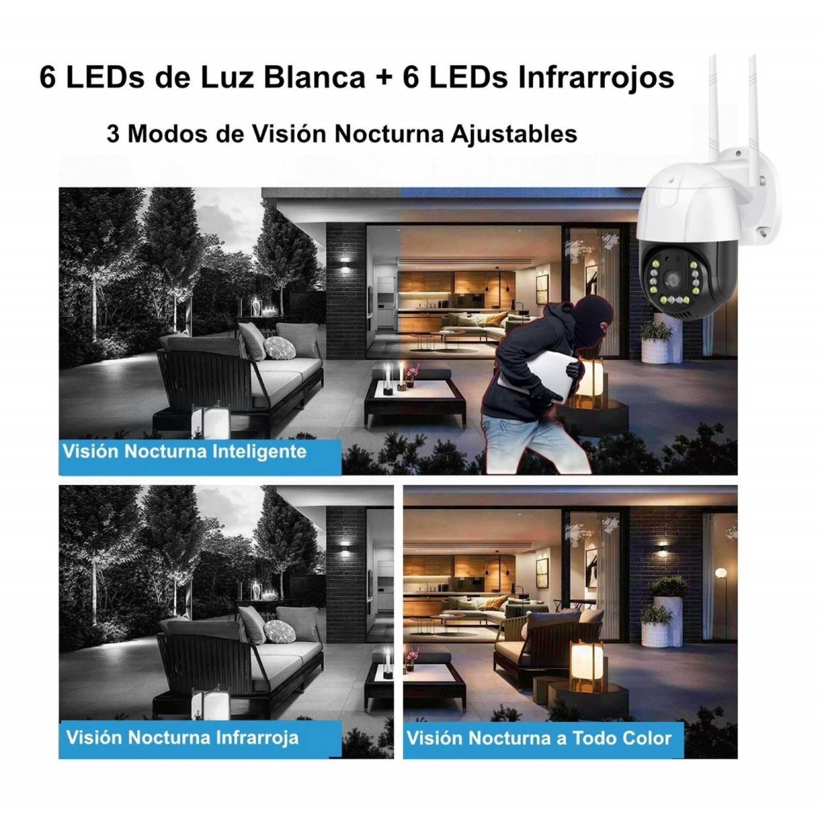 Camara Ip Wifi Vigilancia Exterior 5mp V Nocturna Ptz Audio