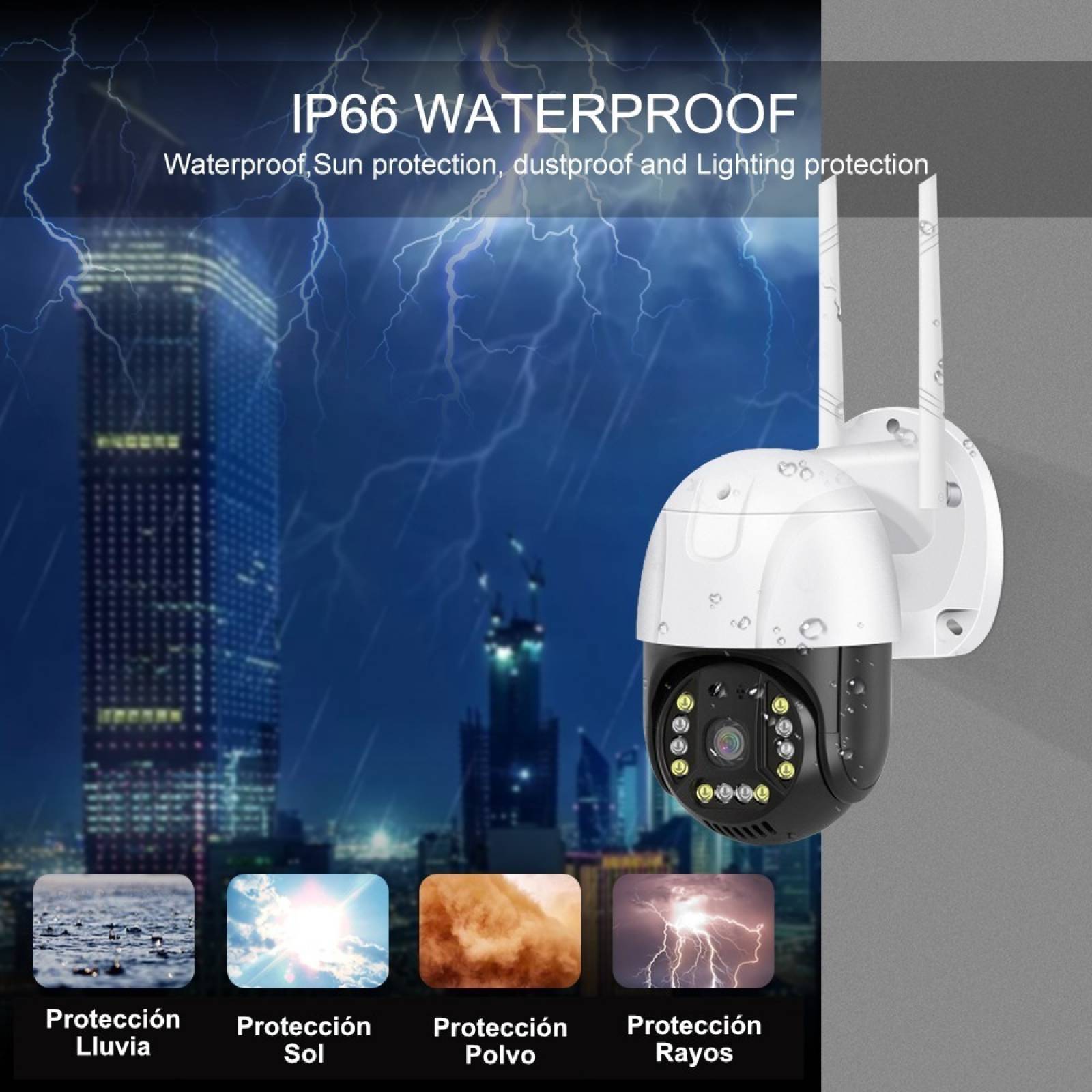 Camara Ip Wifi Vigilancia Exterior 5mp V Nocturna Ptz Audio