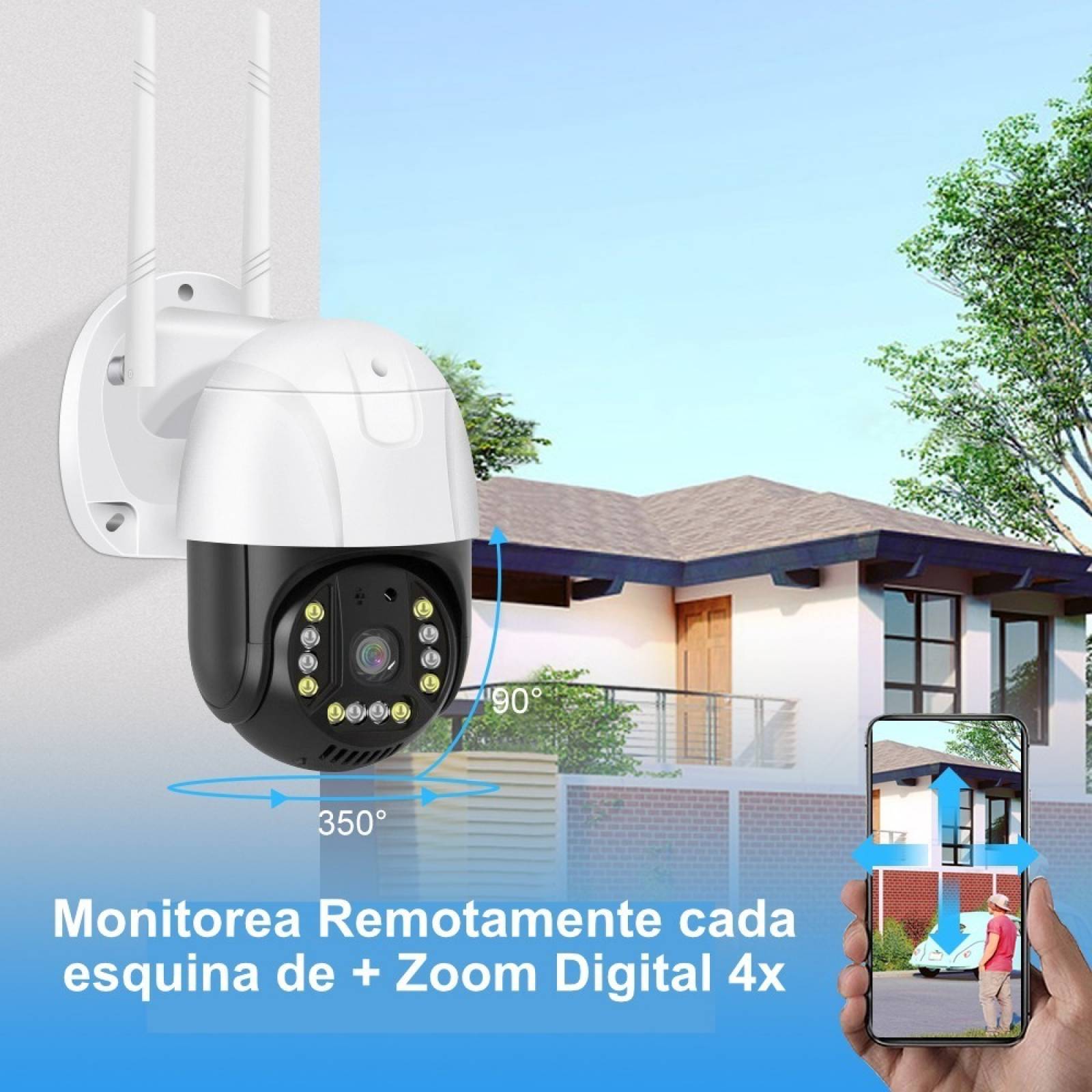 Camara Ip Wifi Vigilancia Exterior 5mp V Nocturna Ptz Audio