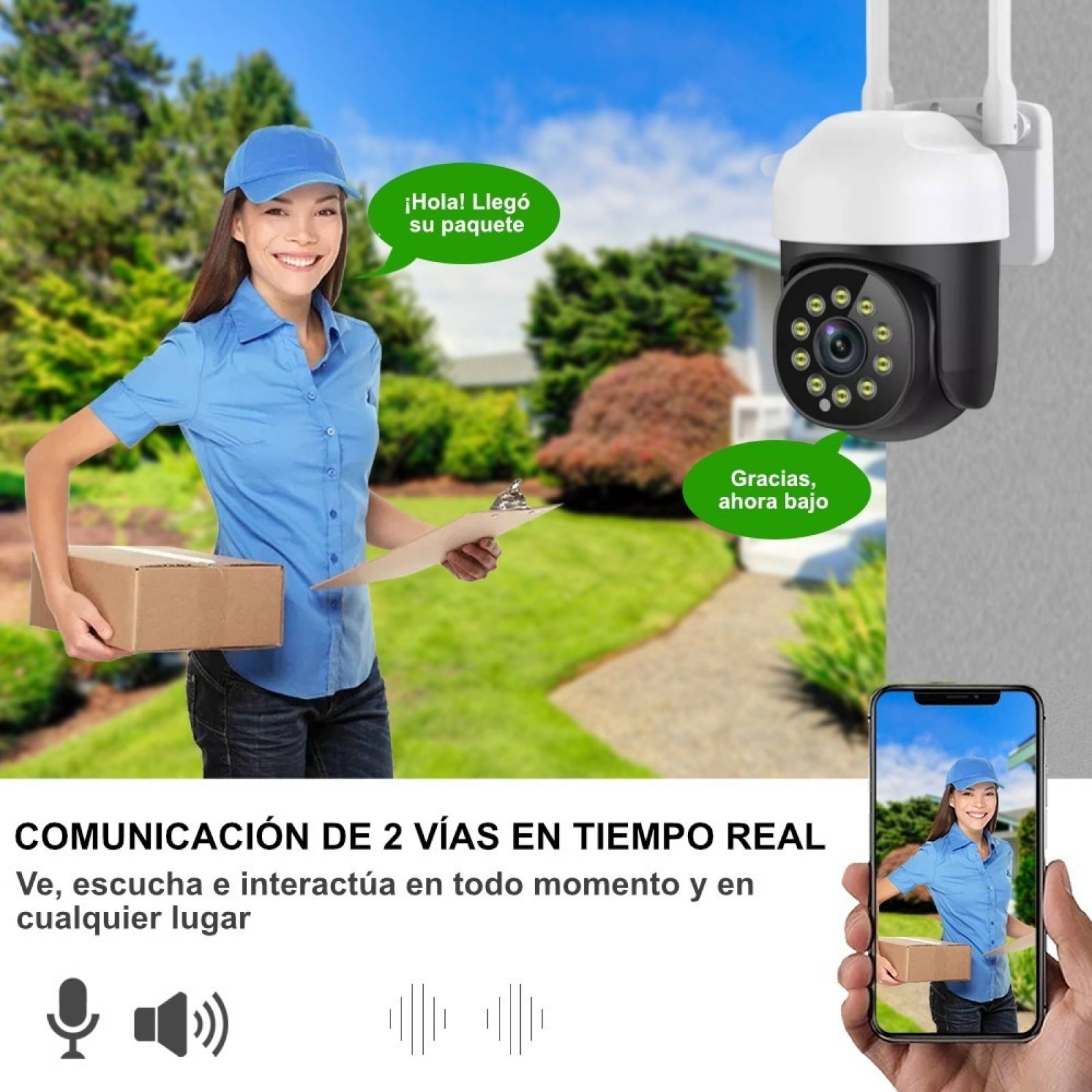 Camara Seguridad Exterior 5mp Ultrahd Alexa Google Home Tuya