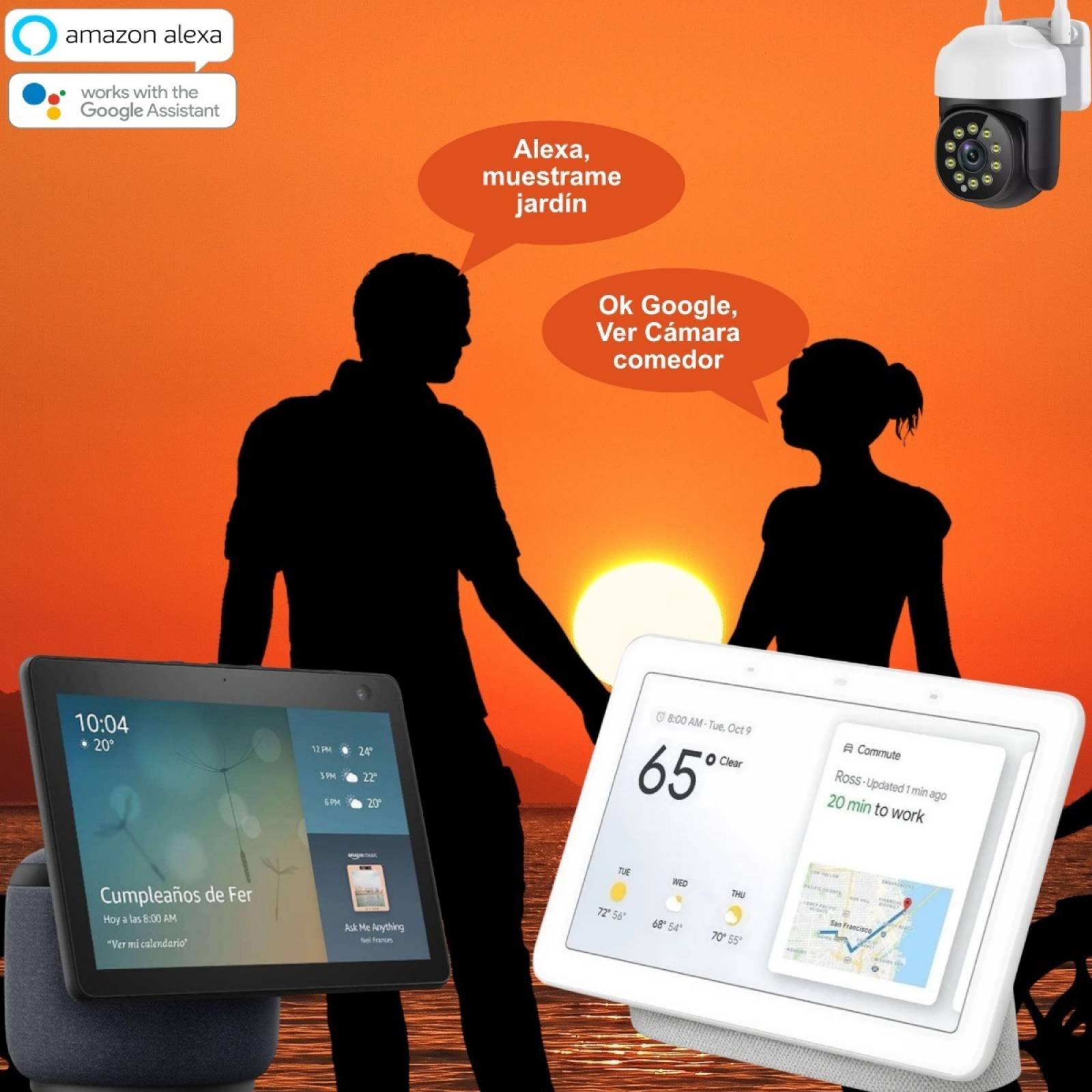 Camara Seguridad Exterior 5mp Ultrahd Alexa Google Home Tuya