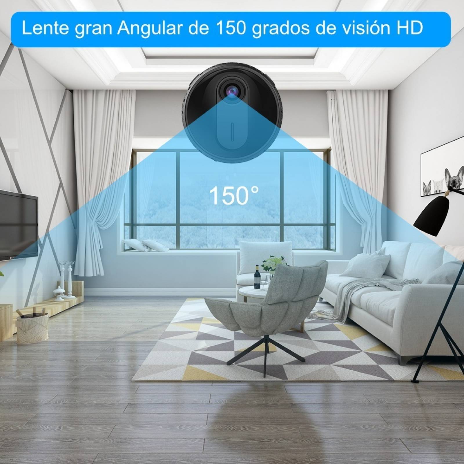 Mini Camara Espia Wifi 1080p Visión Nocturna Micrófono 4cm