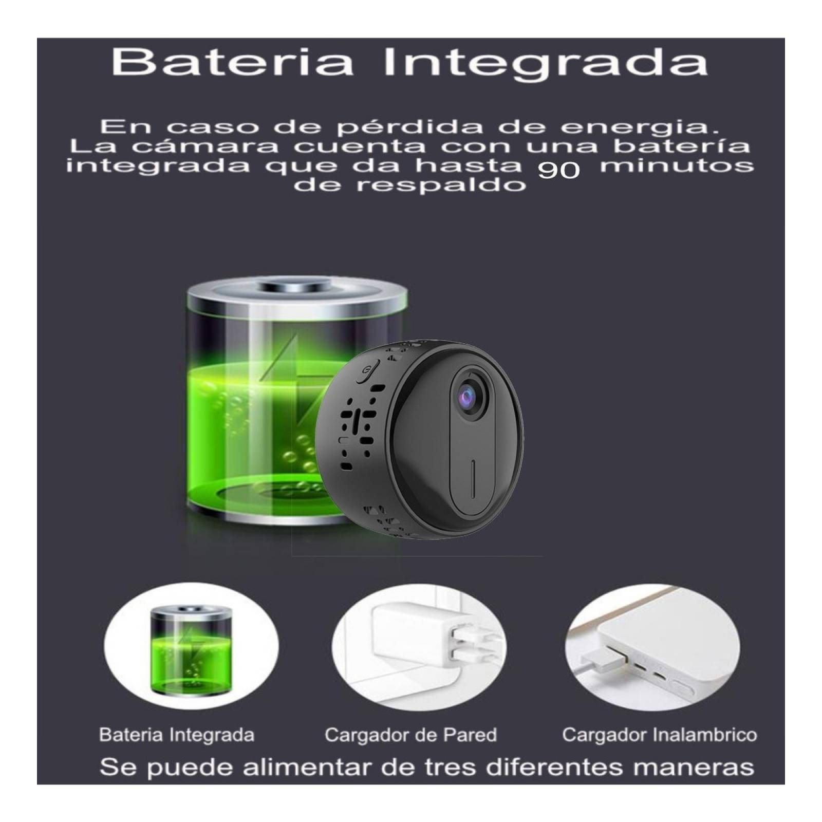 Mini Camara Espia Wifi 1080p Visión Nocturna Micrófono 4cm