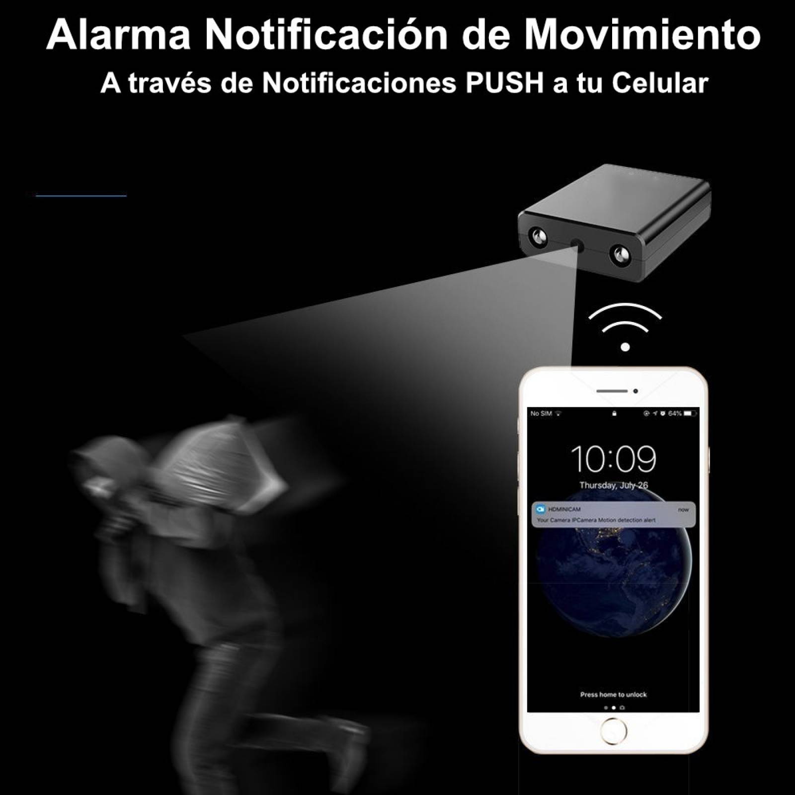 Micro Camara Espia Inalambrica Wifi Ful Hd 1080p Mini Oculta