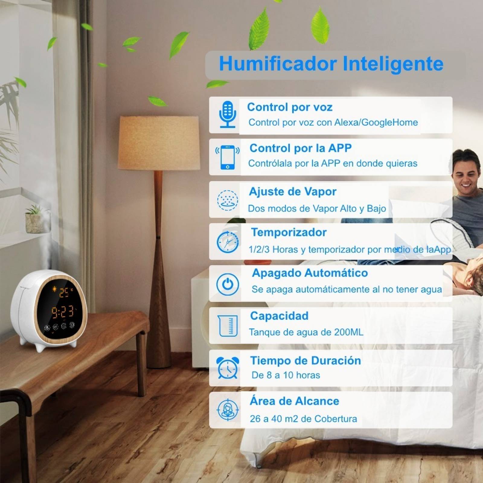 Difusor Aromaterapia Humificador Wifi Difusores Aceites Esenciales