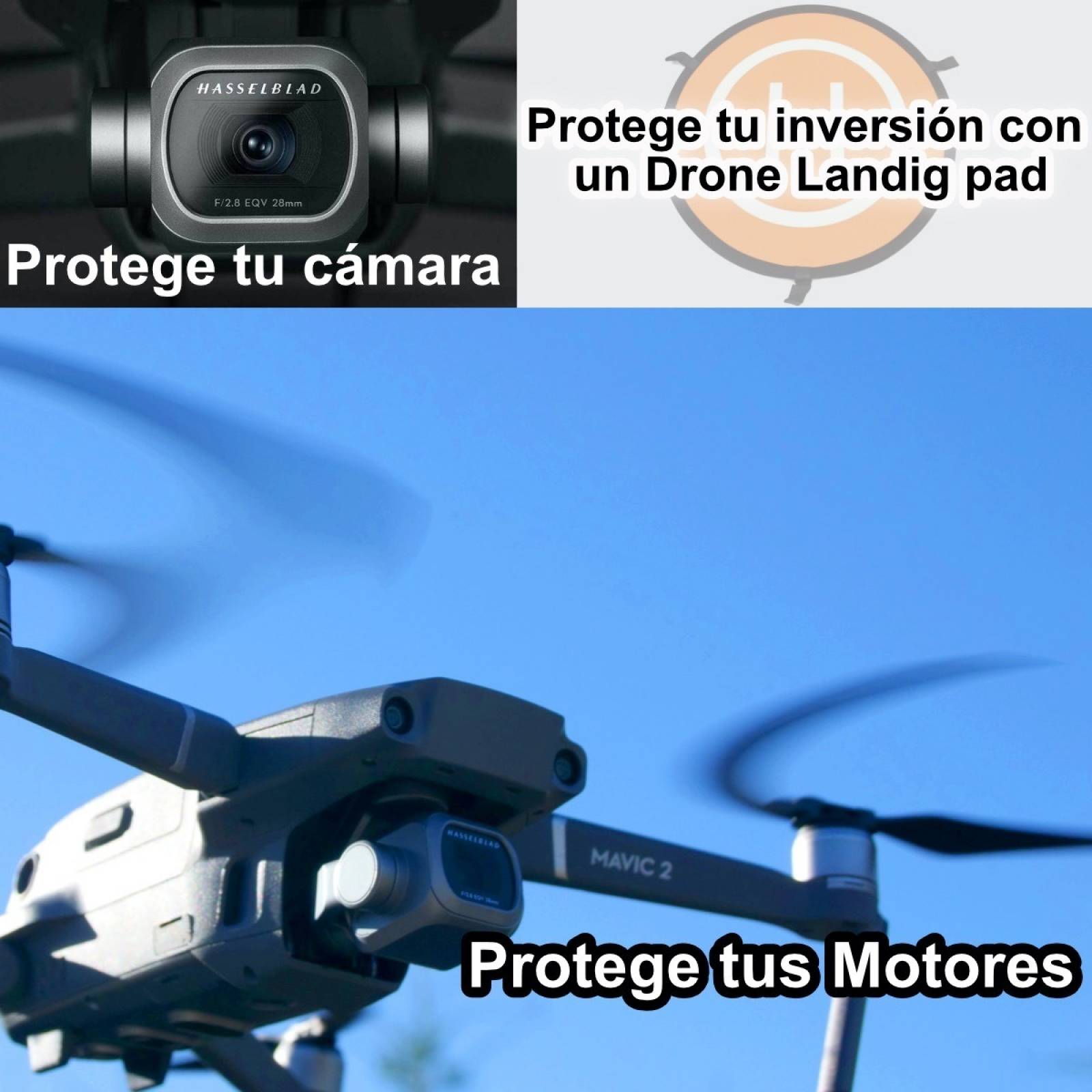Drone Landing Pad Plegable Doble Vista Impermeable 75cm