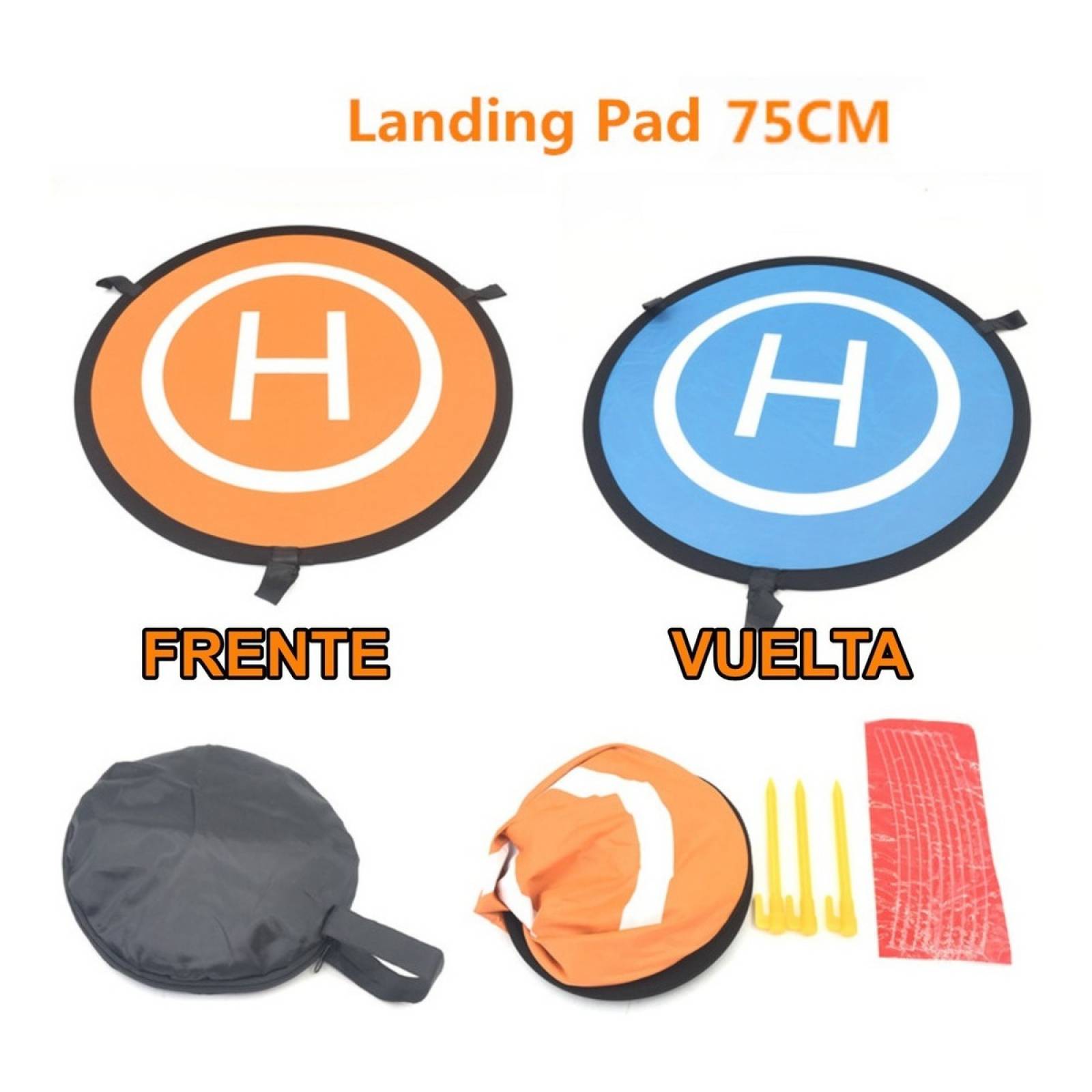 Drone Landing Pad Plegable Doble Vista Impermeable 75cm