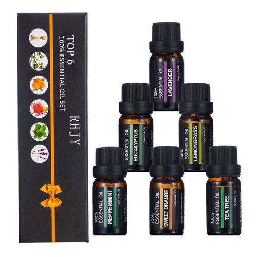 Kit Aceites Esenciales 6 Esencias Aromas Para Difusor