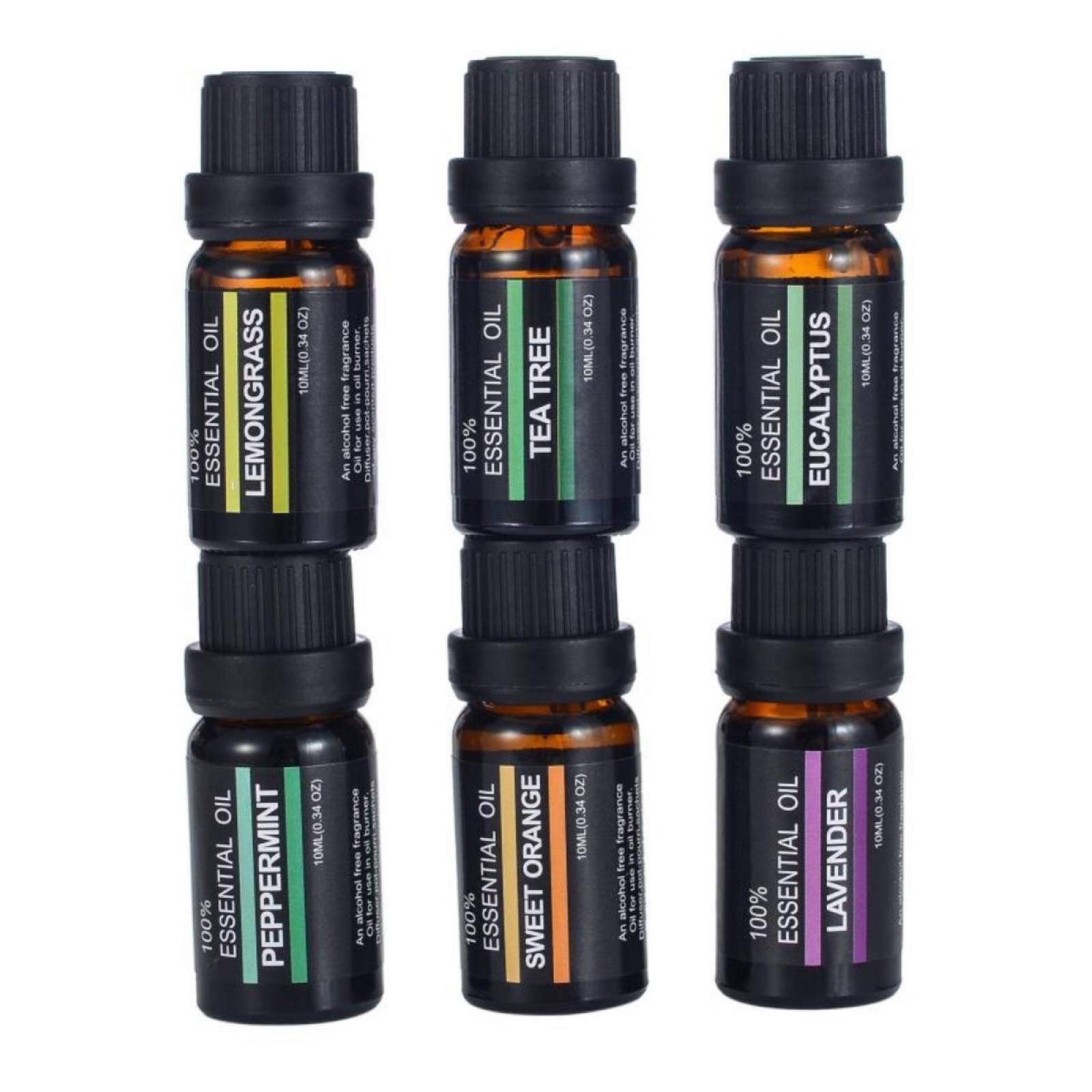 Kit Aceites Esenciales 6 Esencias Aromas Para Difusor