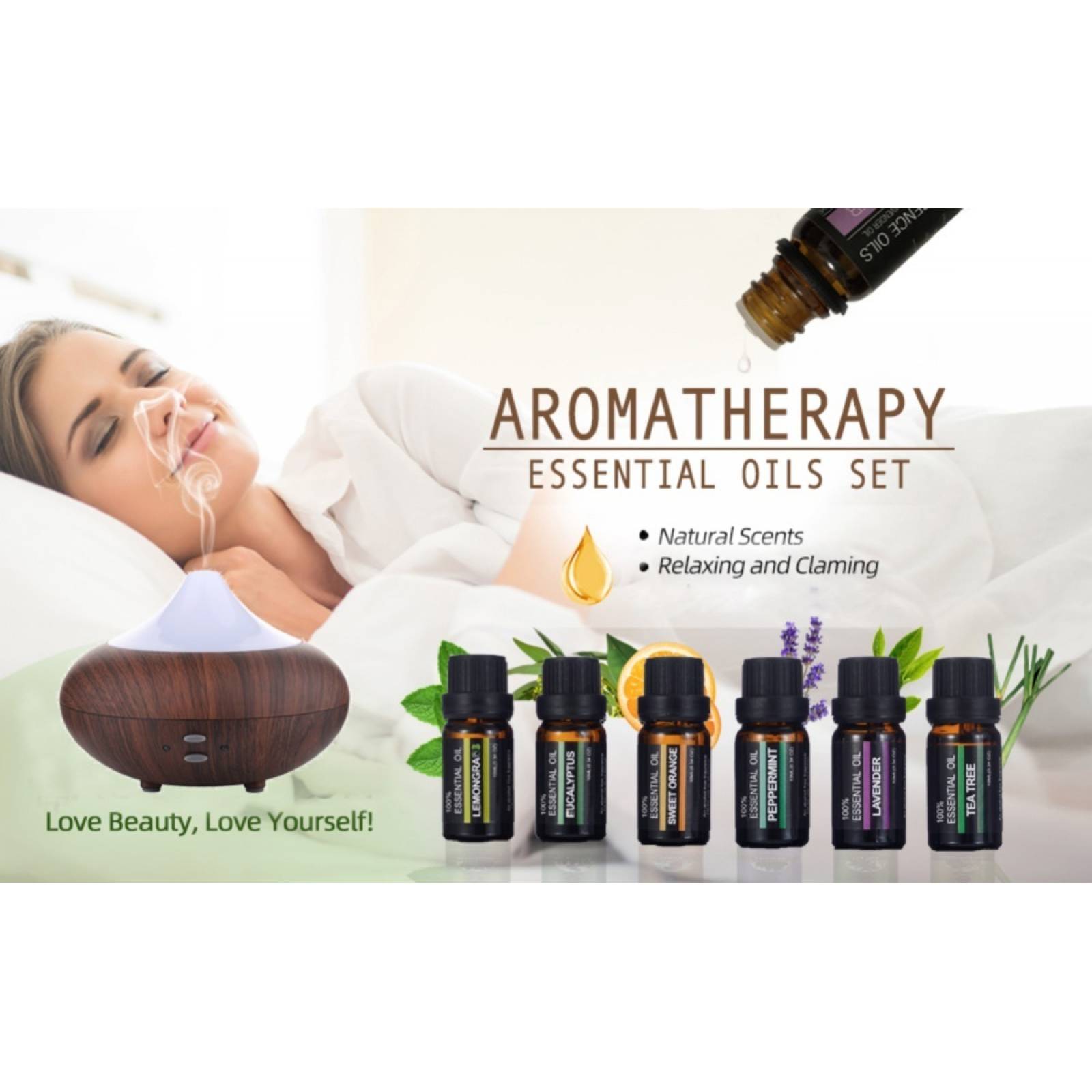 Kit Aceites Esenciales 6 Esencias Aromas Para Difusor