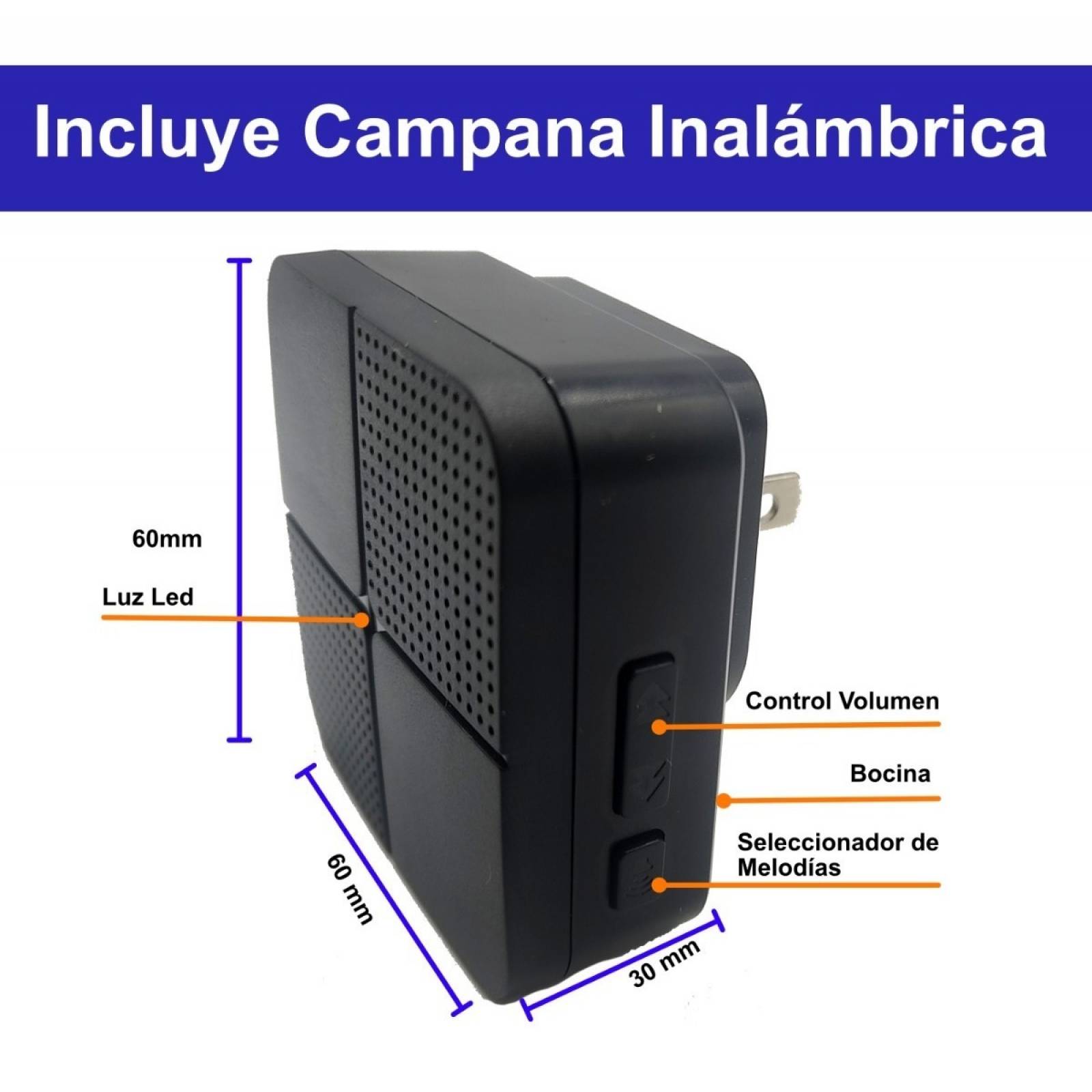 Video Portero Wifi 1080p Exterior Con Campana Alexa Google