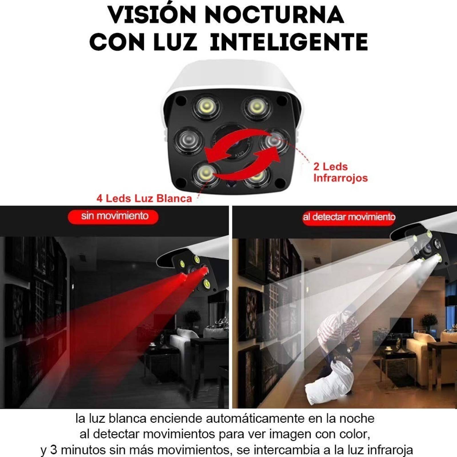 Cámara Seguridad Exterior Wifi Bala Ultra Hd 3mp Ip66 Vnoct