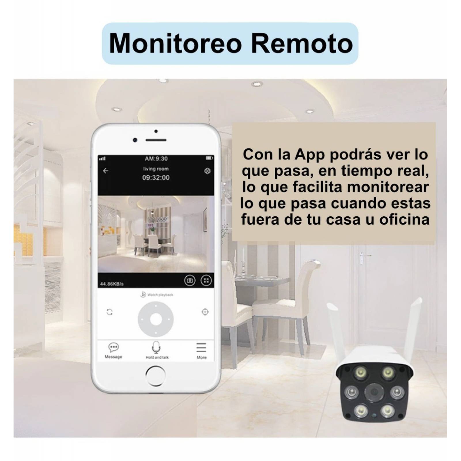 Cámara Seguridad Exterior Wifi Bala Ultra Hd 3mp Ip66 Vnoct