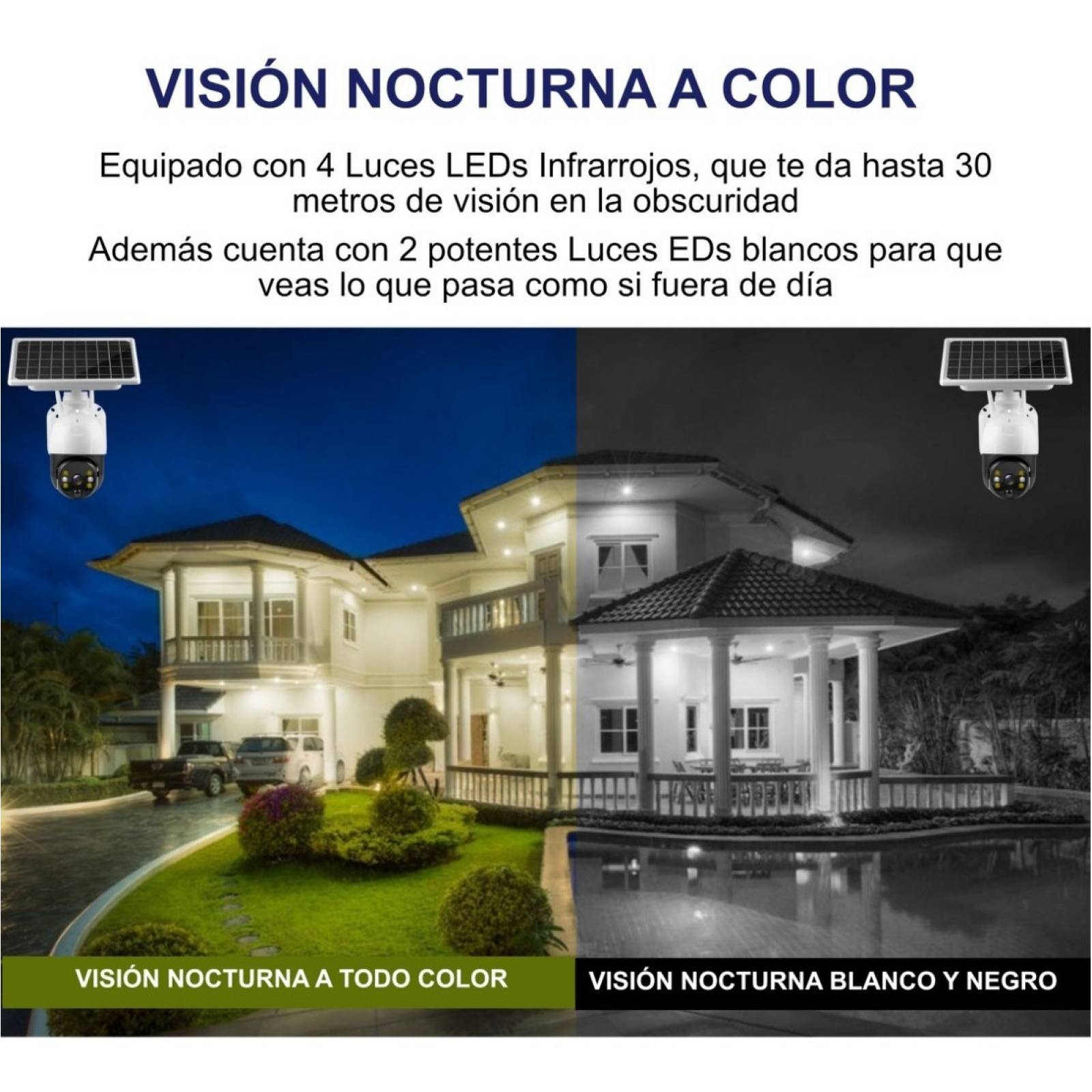 Camara Wifi Solar Cctv Panel Con Baterías Full Hd 3mp Icsee