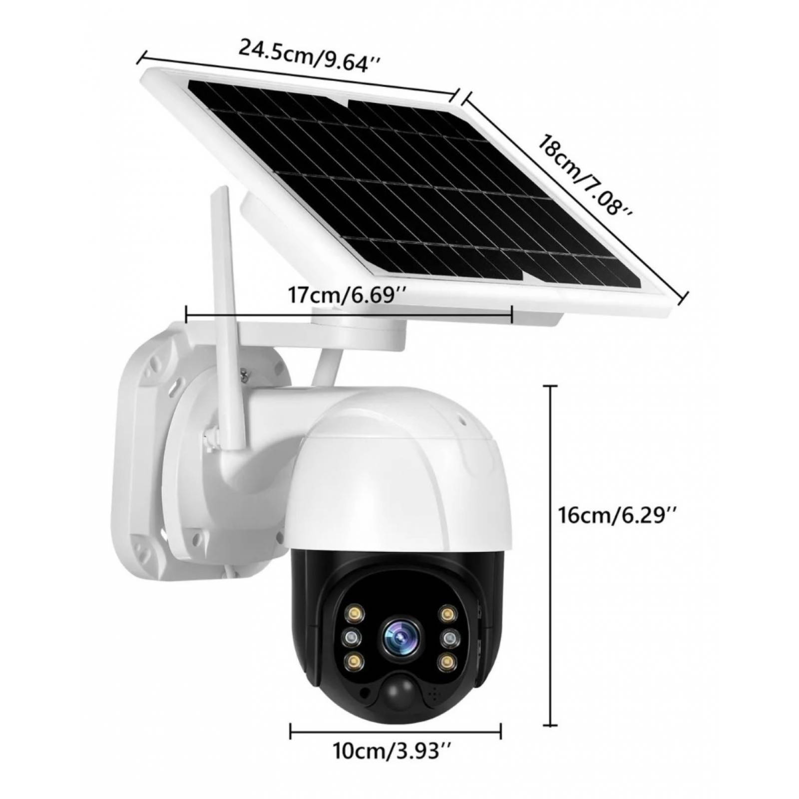 Camara Wifi Solar Cctv Panel Con Baterías Full Hd 3mp Icsee