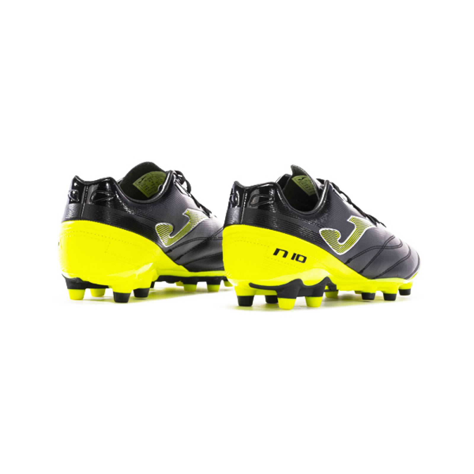Tenis Futbol Tachos Joma N-10 2331 Terreno Firma FG Negro/Flúor .