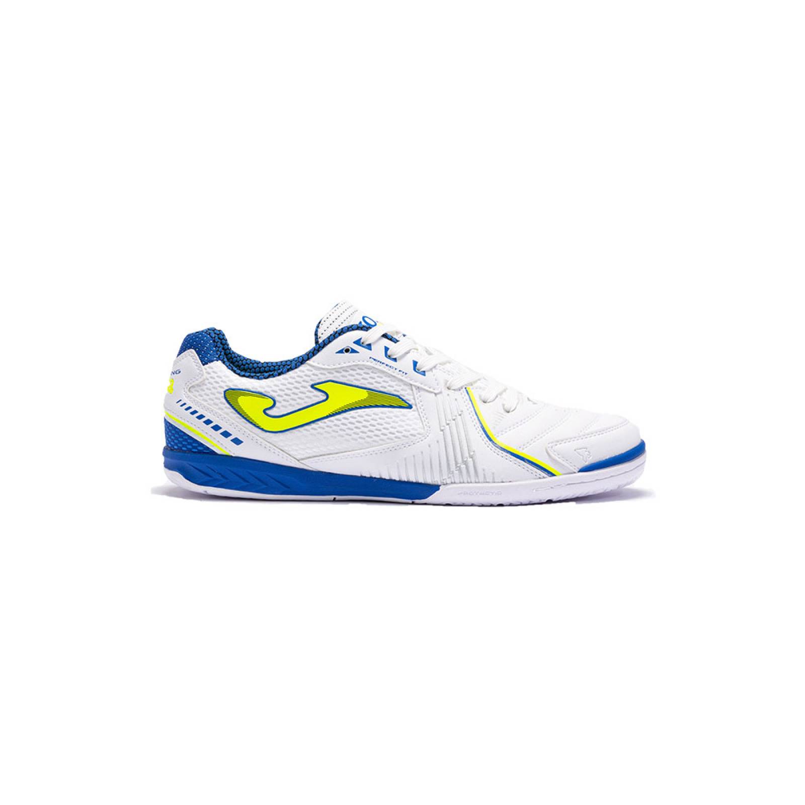 Tenis Joma Futbol Sala Dribling 2302 Indoor Blanco/Azul.