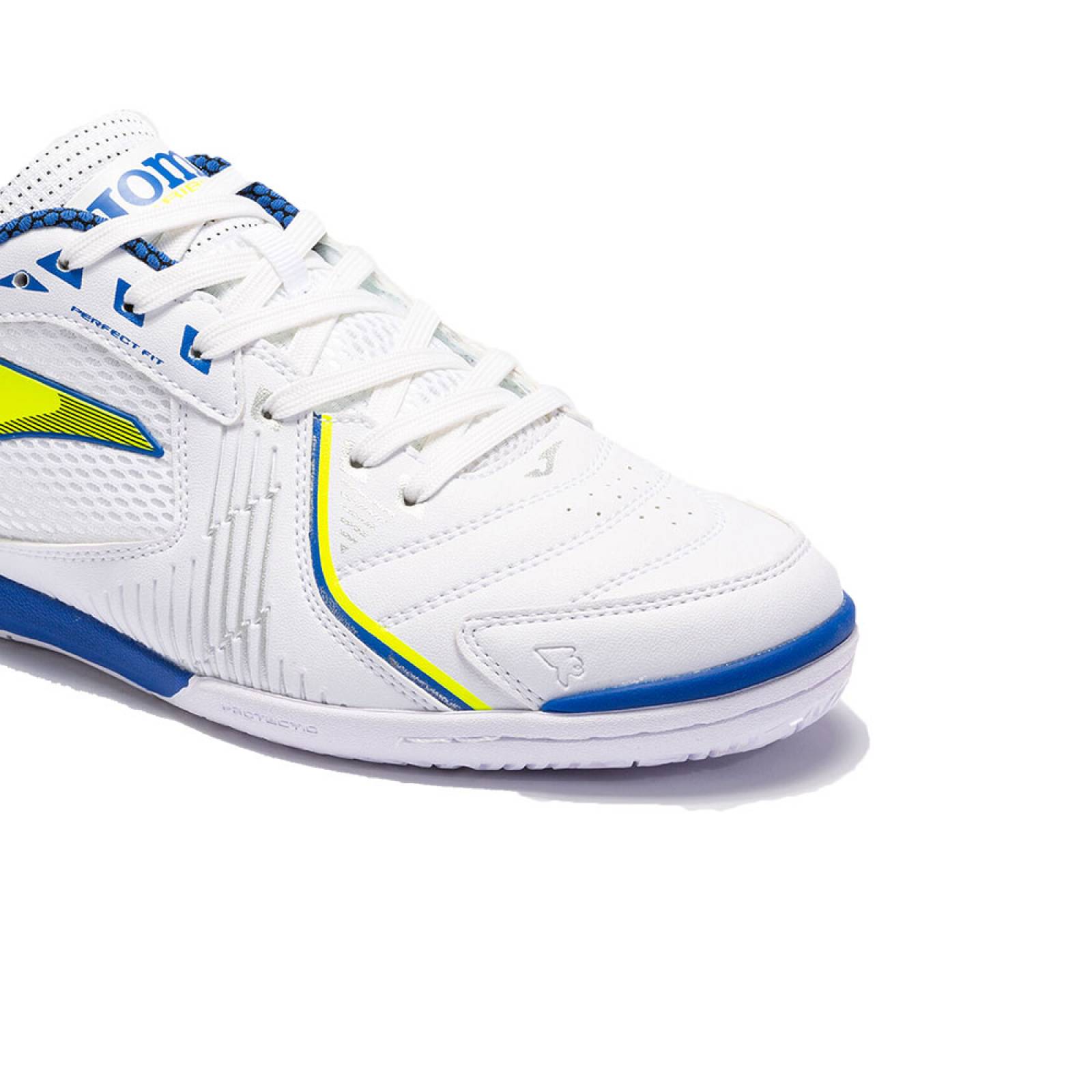 Tenis Joma Futbol Sala Dribling 2302 Indoor Blanco/Azul.