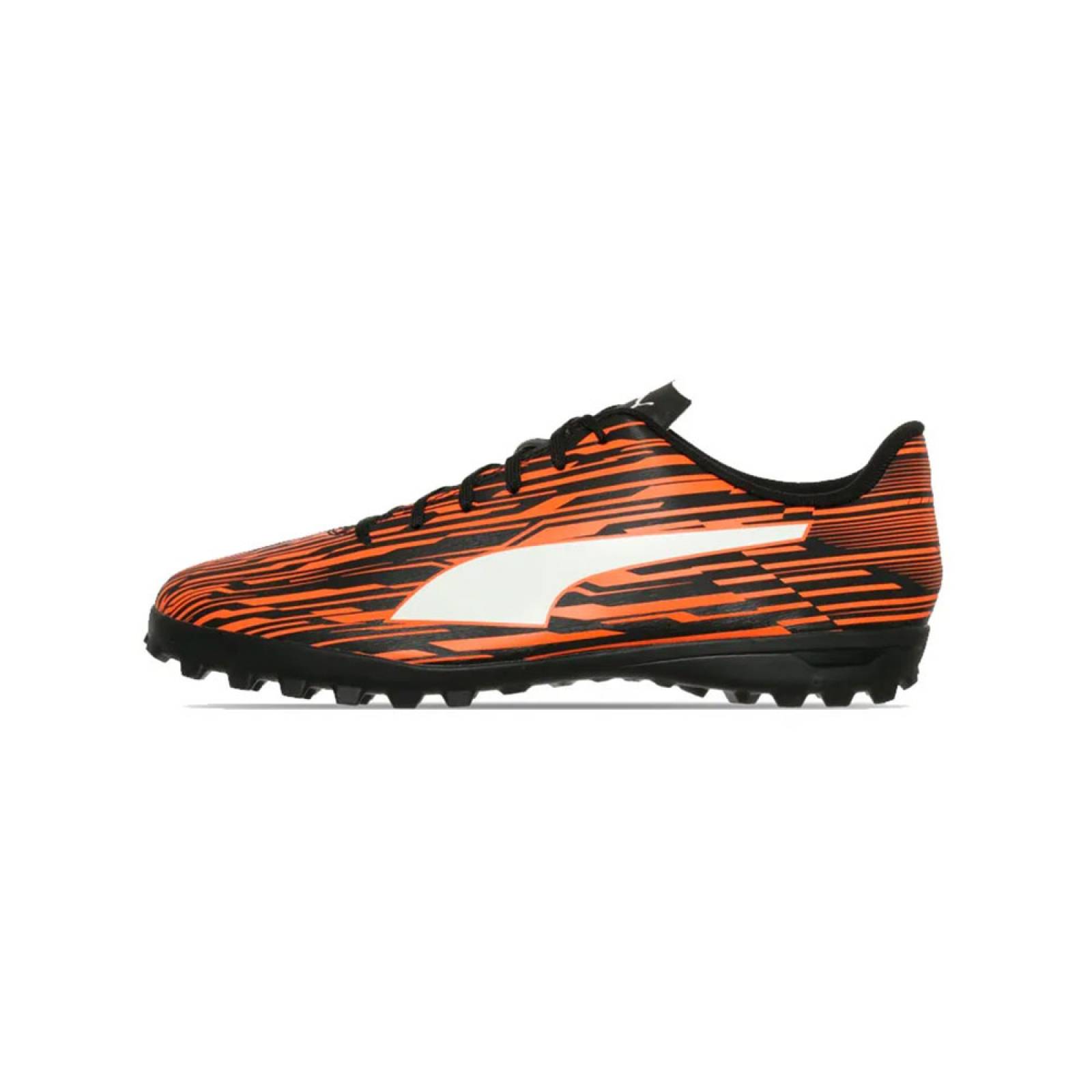 Tenis Futbol Rapido Turf Puma RAPIDO III TT Negro/Naranja.