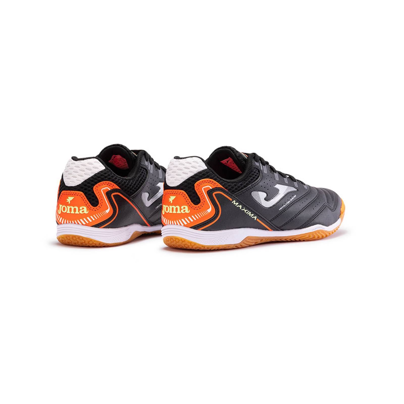 Tenis Joma Futbol Sala Maxima 2301 Indoor Negro/Naranja.
