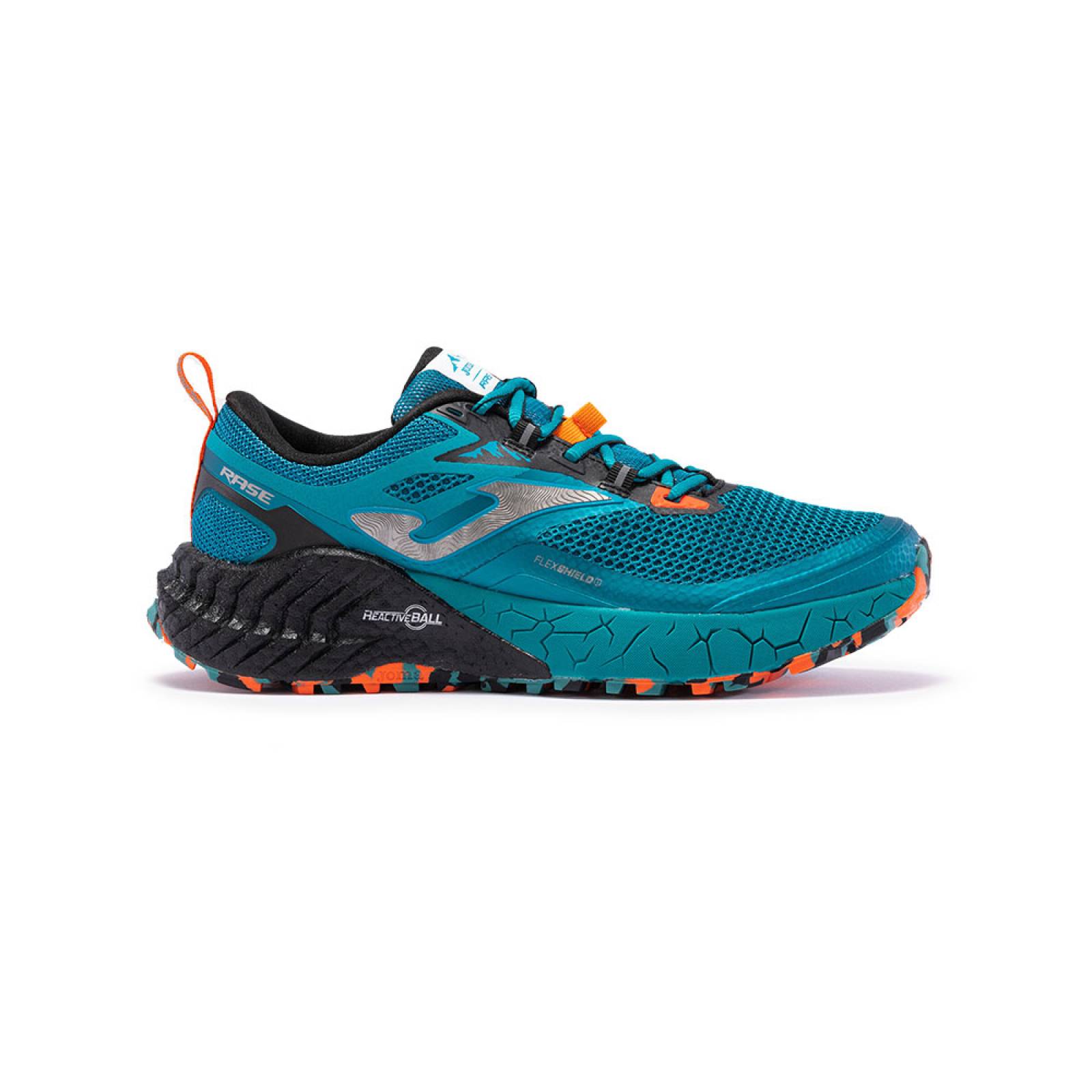 Tenis Joma Trail Running Rase 2317 Hombre Azul petroleo.