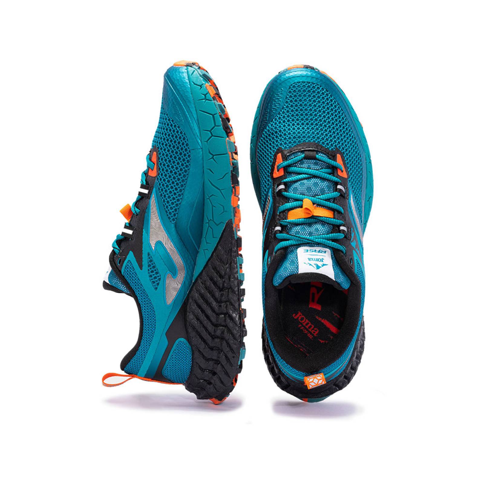 Tenis Joma Trail Running Rase 2317 Hombre Azul petroleo.