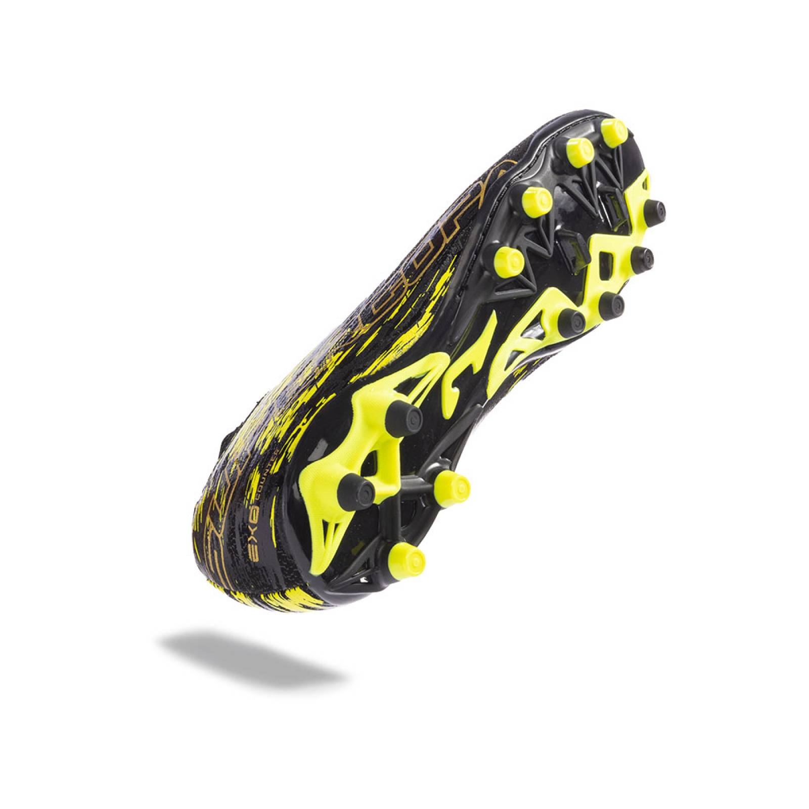 Tenis Joma Futbol Tachos Supercopa 2301 Terreno Firme FG Negro/Amarillo Flúor.