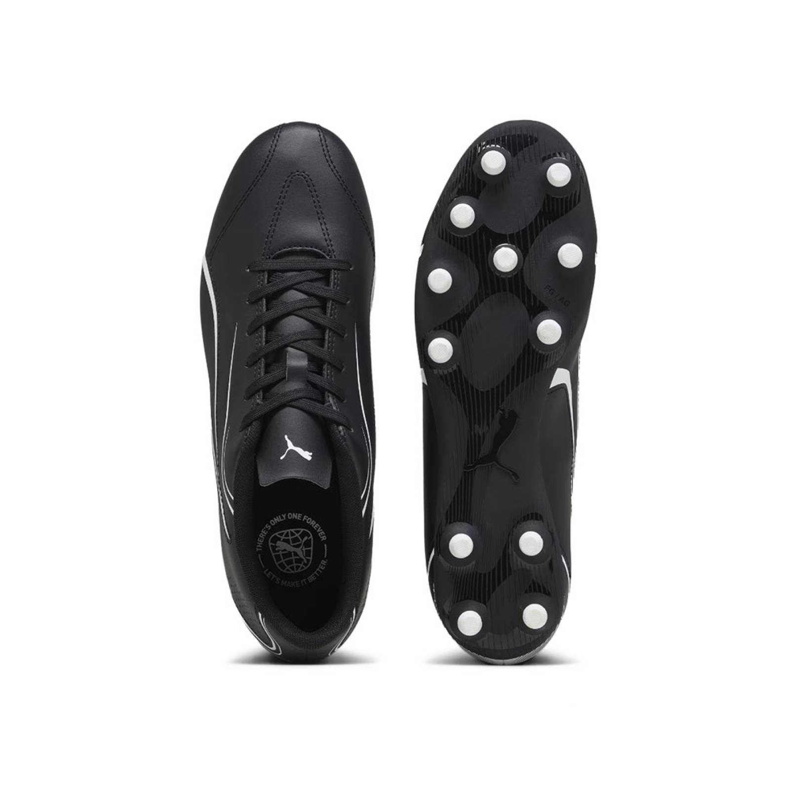 Tenis Futbol Soccer Tachos Puma VITORIA Negro/Blanco.